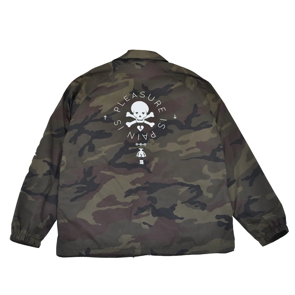 True Mens Pleasure Pain Coaches Jacket Camo fearless trail
