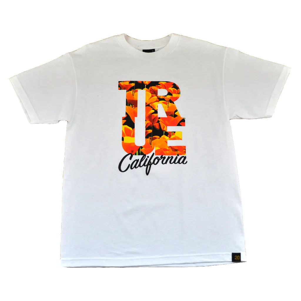 True Mens Poppy T-Shirt White feel good