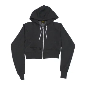 True Womens Darkside Crop Hoodie Charcoal Match easy