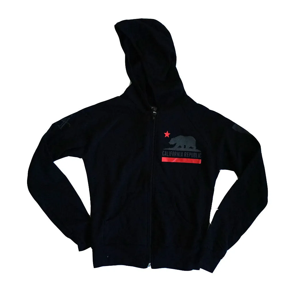 True Womens Golden State Zip Hoodie Black Night warmth