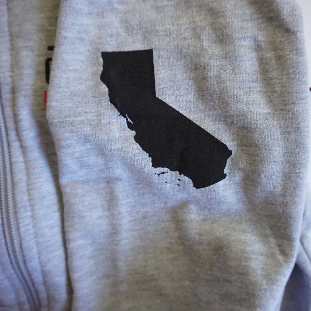 True Womens Golden State Zip Hoodie Heather Grey Music fest