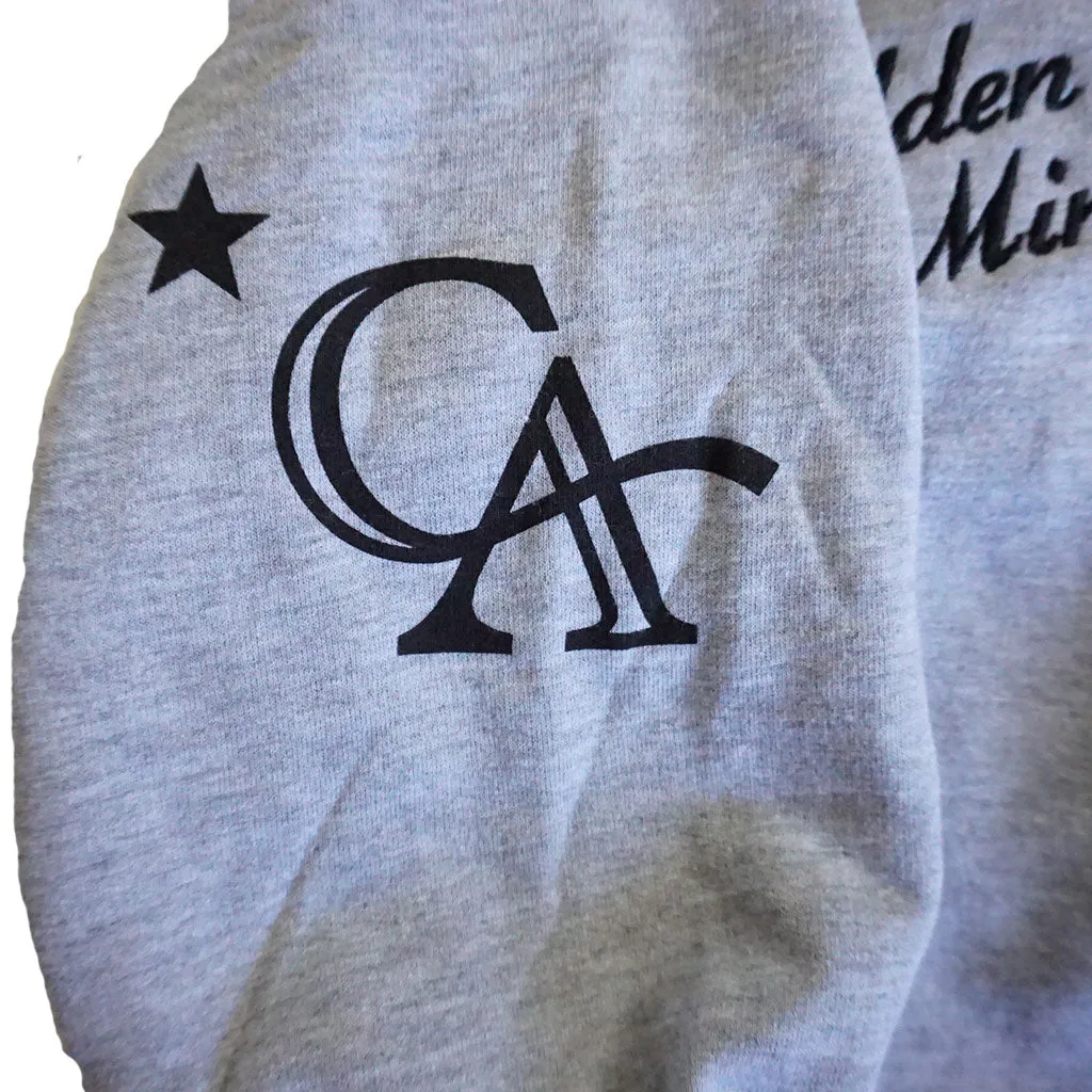 True Womens Golden State Zip Hoodie Heather Grey Heat line