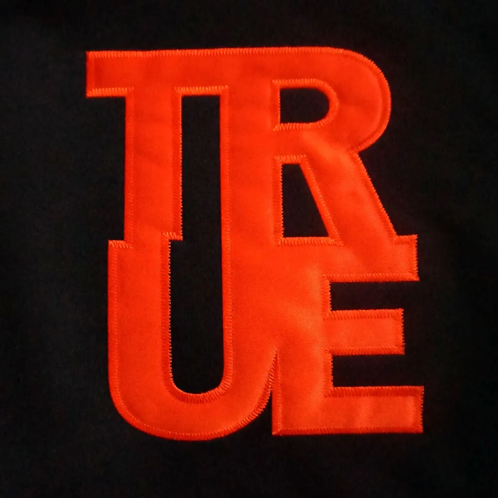 True Women's Logo Crop Hoodie Black/Orange Any scene