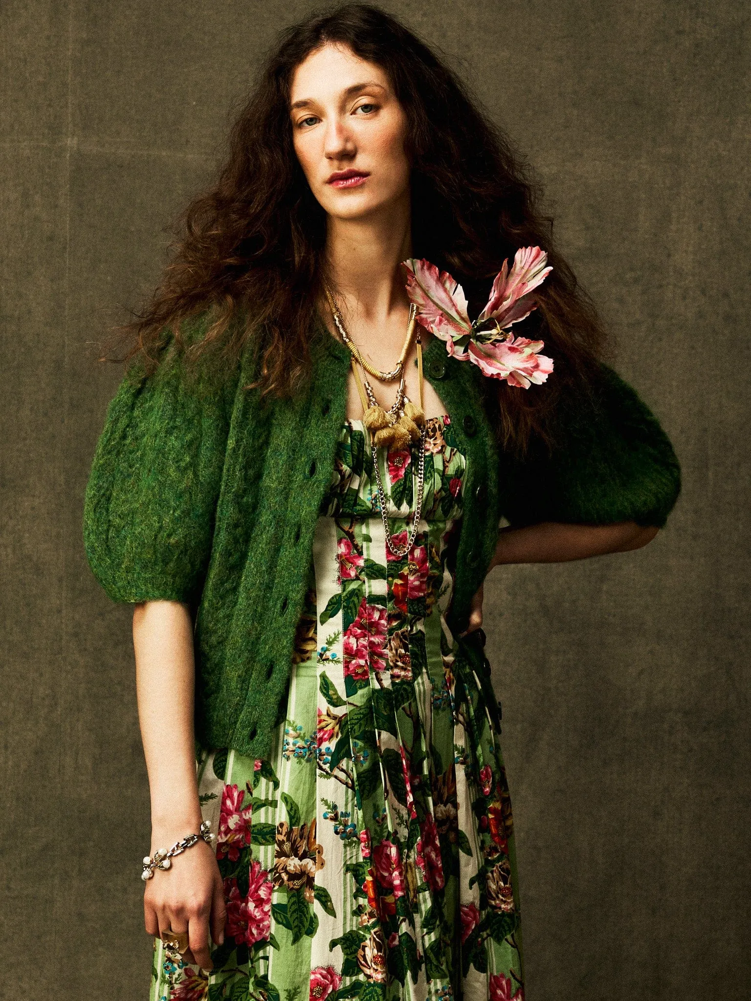 Tully Dress in Garden Stripe timeless piece
