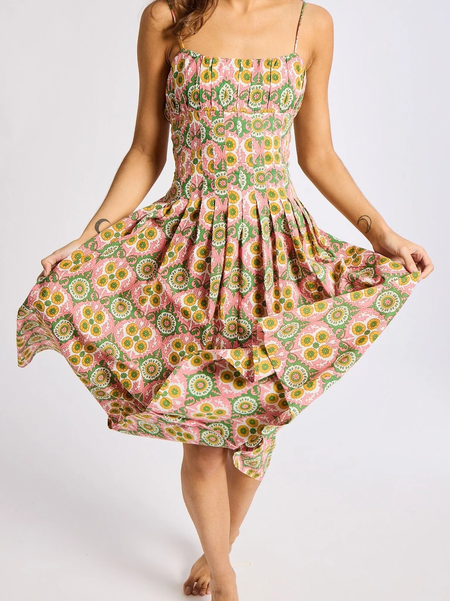 Tully Dress in Yucatan light wrap