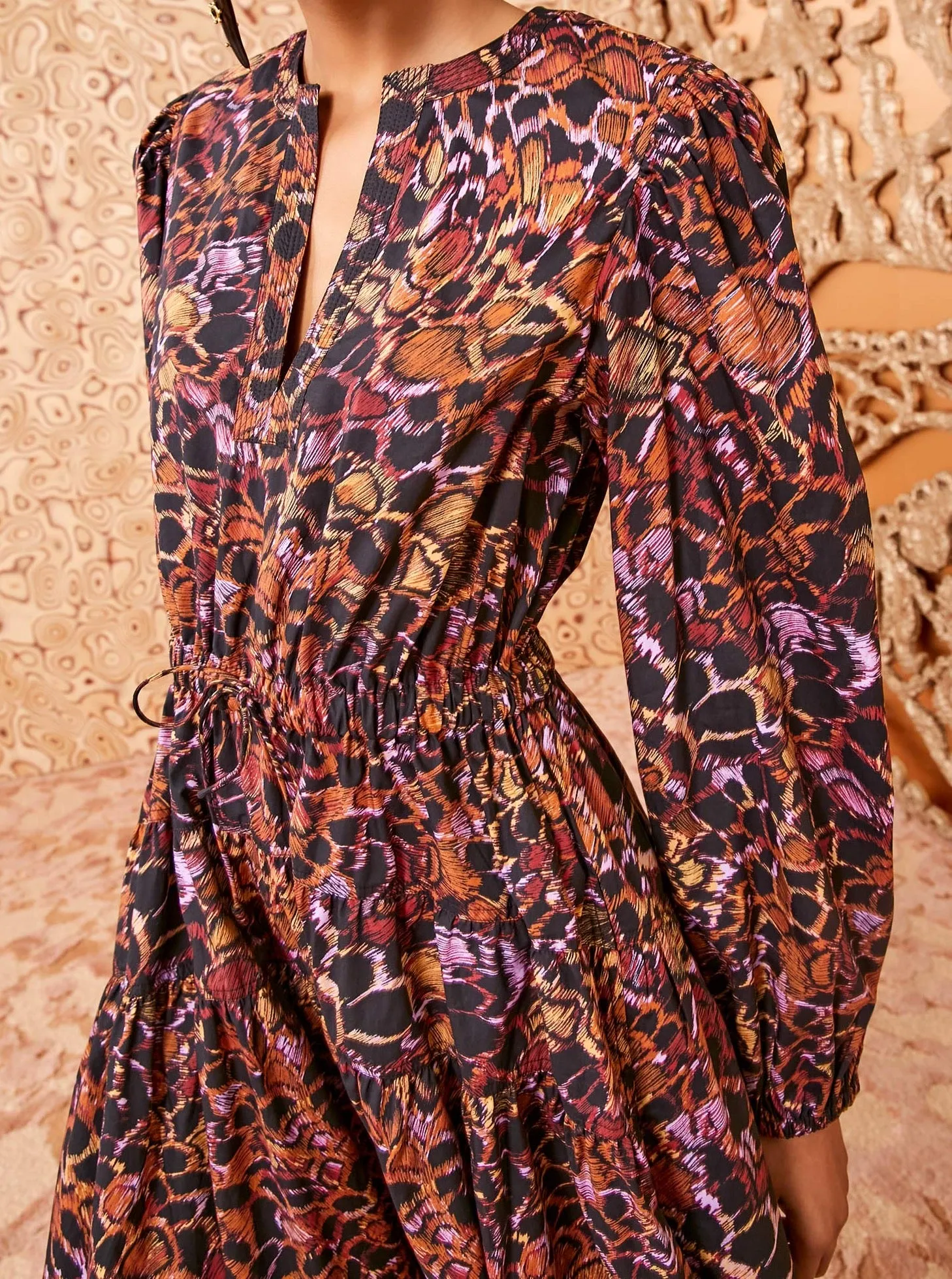 Ulla Johnson Aurelie Dress in Rosefinch retro charm