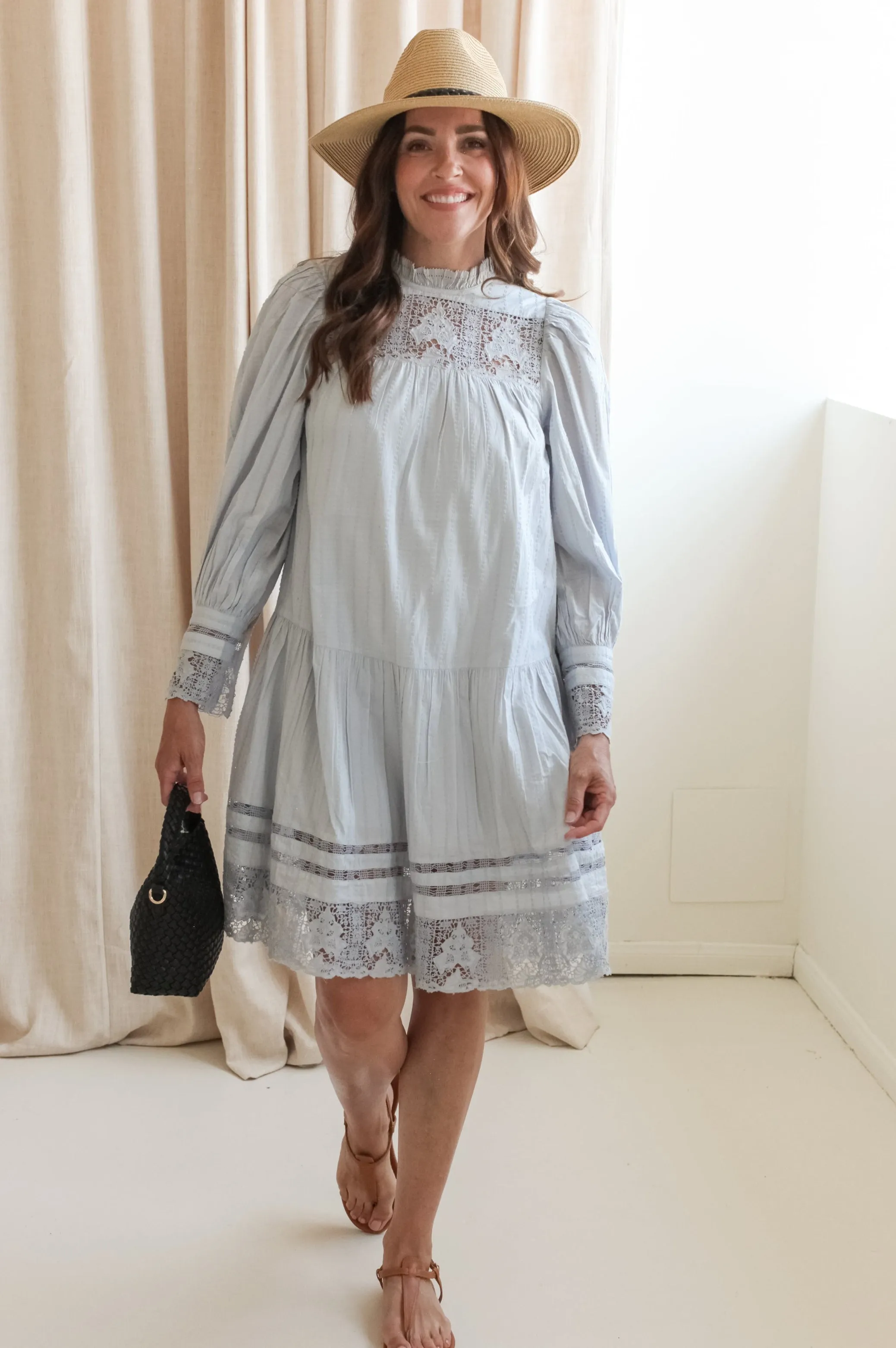 Ulla Johnson Colette Long Sleeve Mini Dress office wear