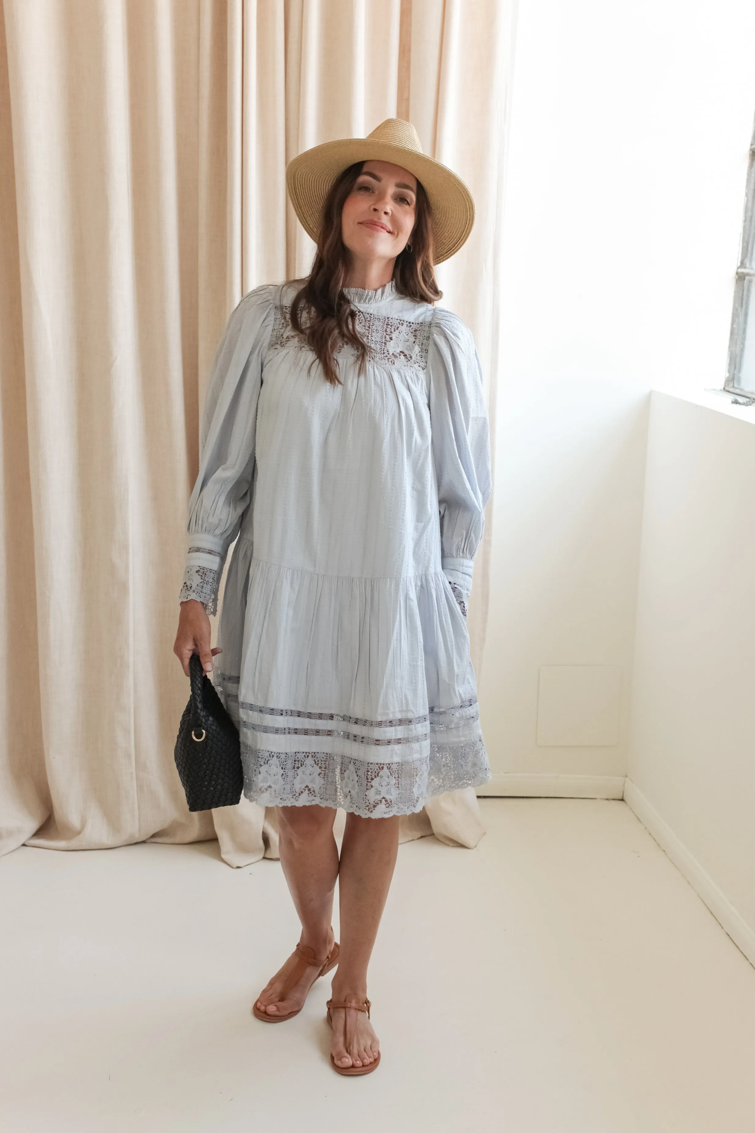 Ulla Johnson Colette Long Sleeve Mini Dress brunch look