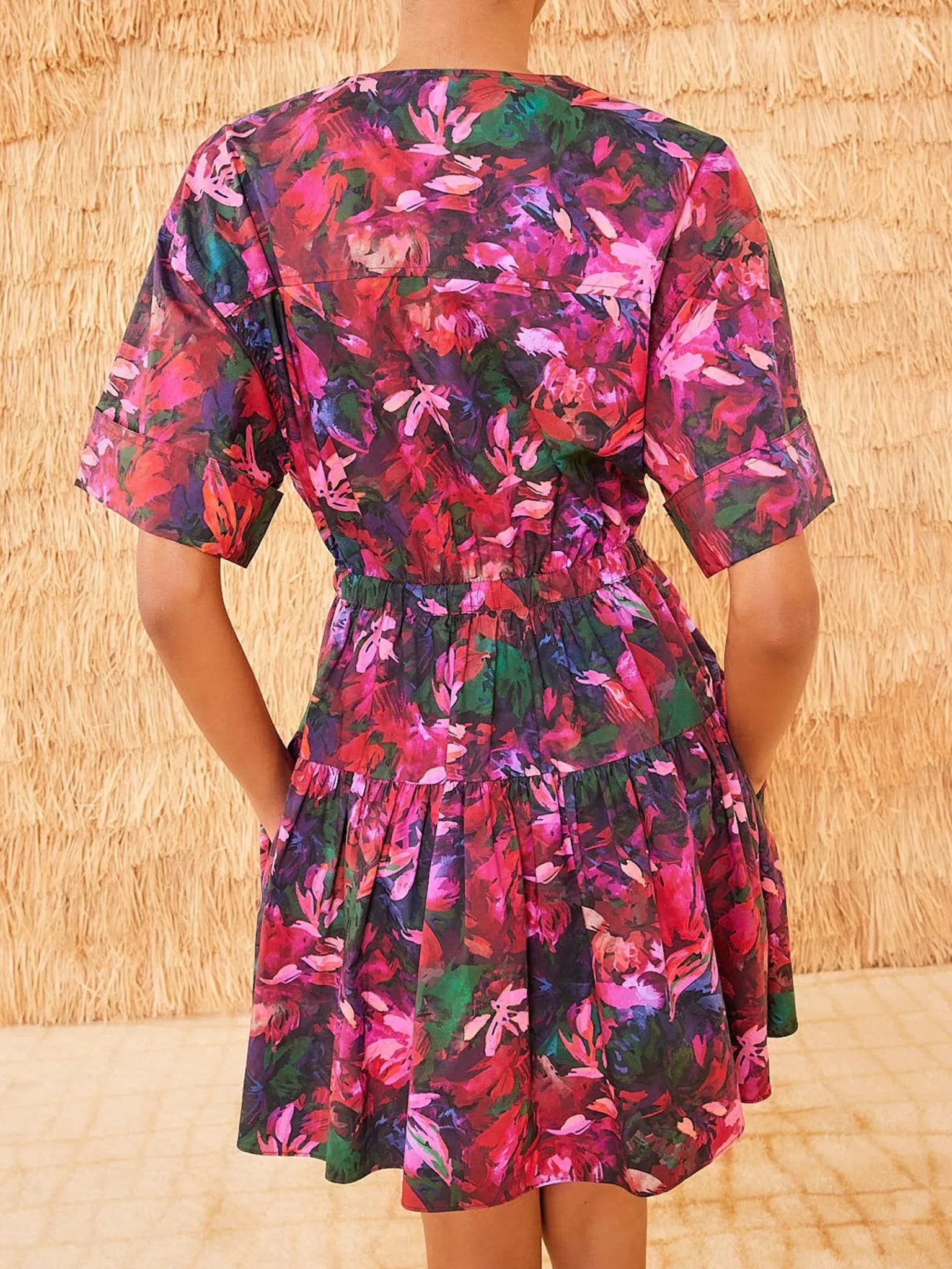 Ulla Johnson Nadira Dress in Hibiscus breezy tone