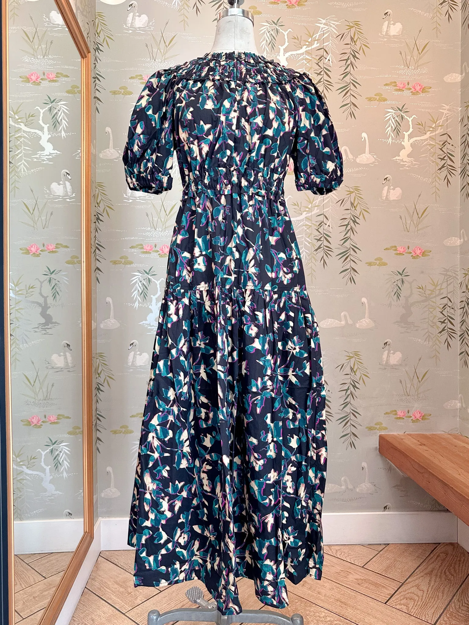 Ulla Johnson Othella Short Sleeve Midi Dress- Kaleidoscope timeless wear