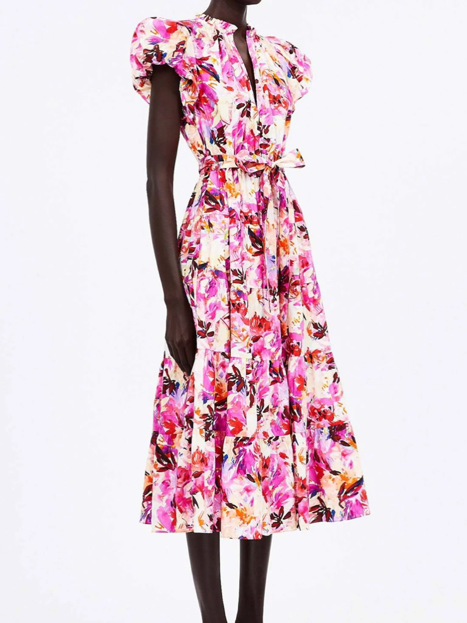Ulla Johnson Ottilie Dress in Azalea calm tone