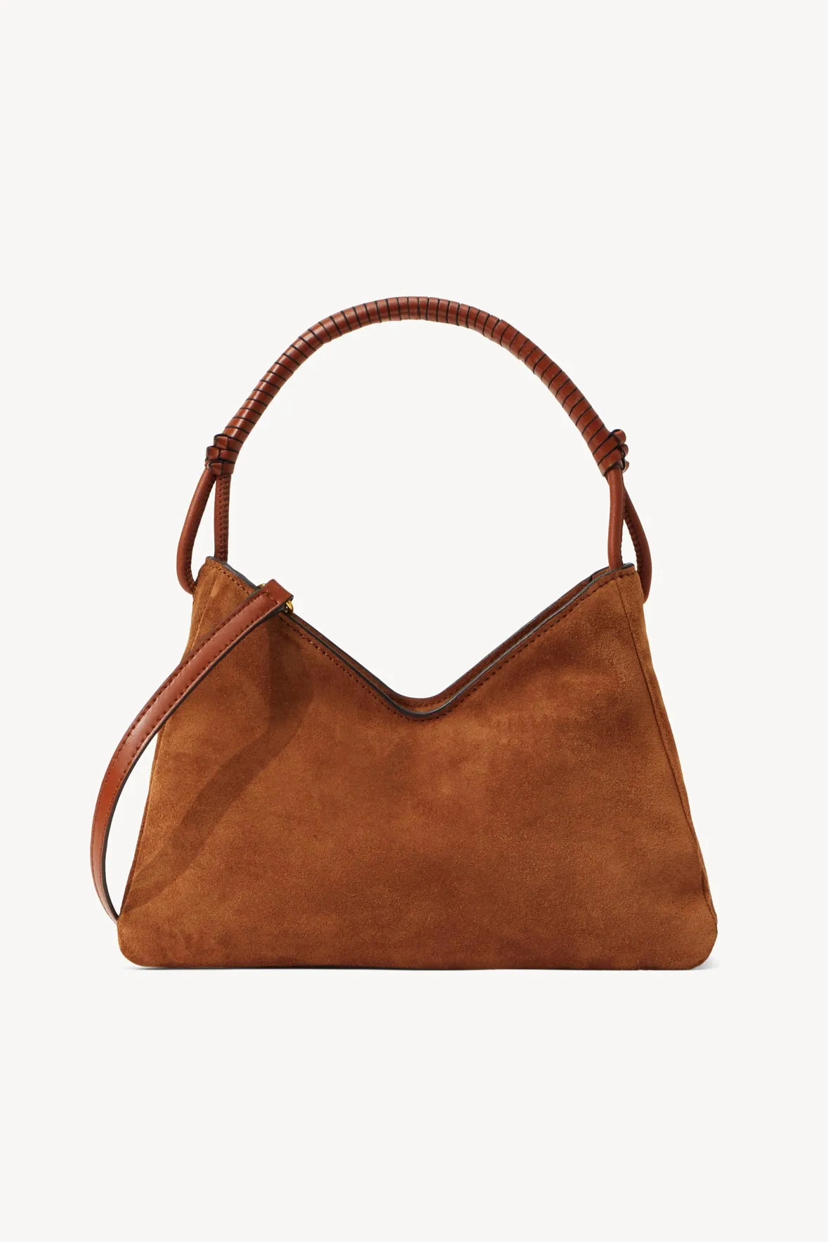 VALERIE SHOULDER BAG | TAN SUEDE on path