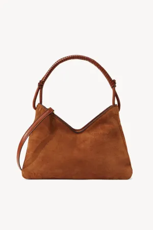 VALERIE SHOULDER BAG | TAN SUEDE on path