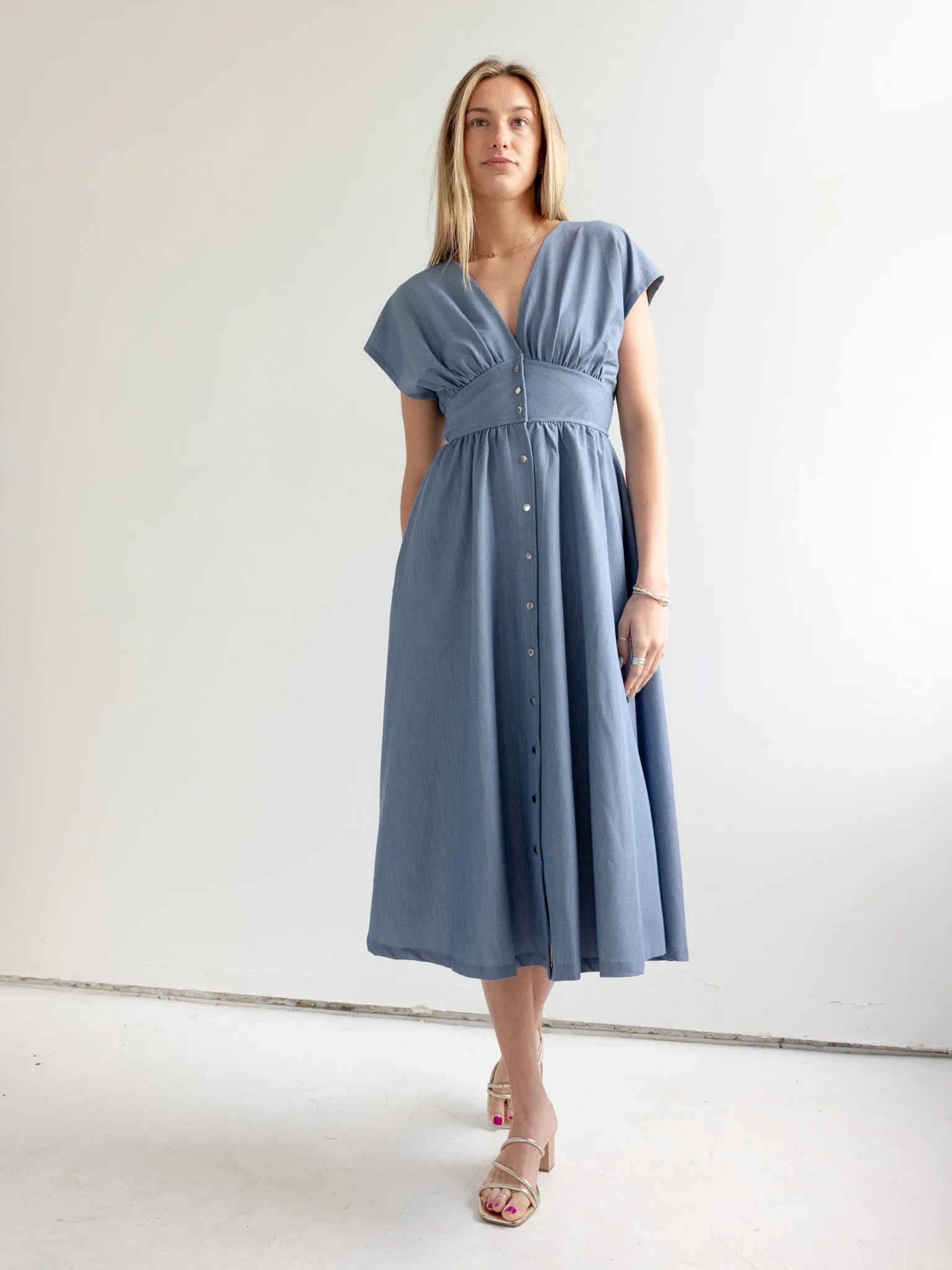 Vega Chambray Dress luxury ease