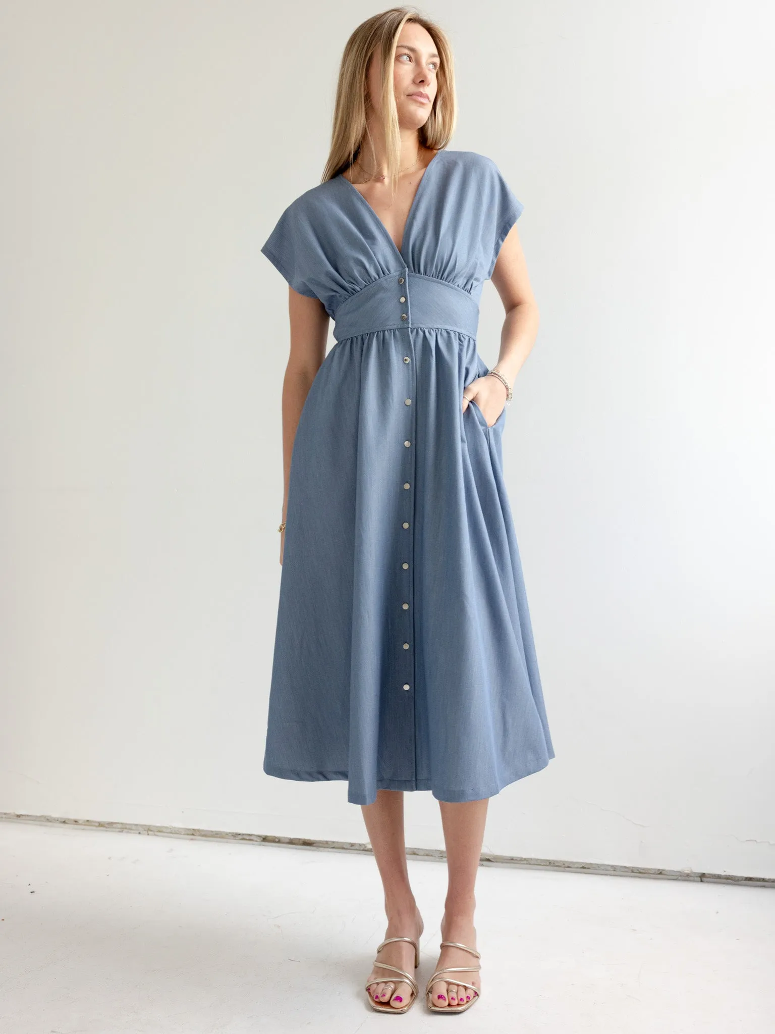 Vega Chambray Dress retro charm