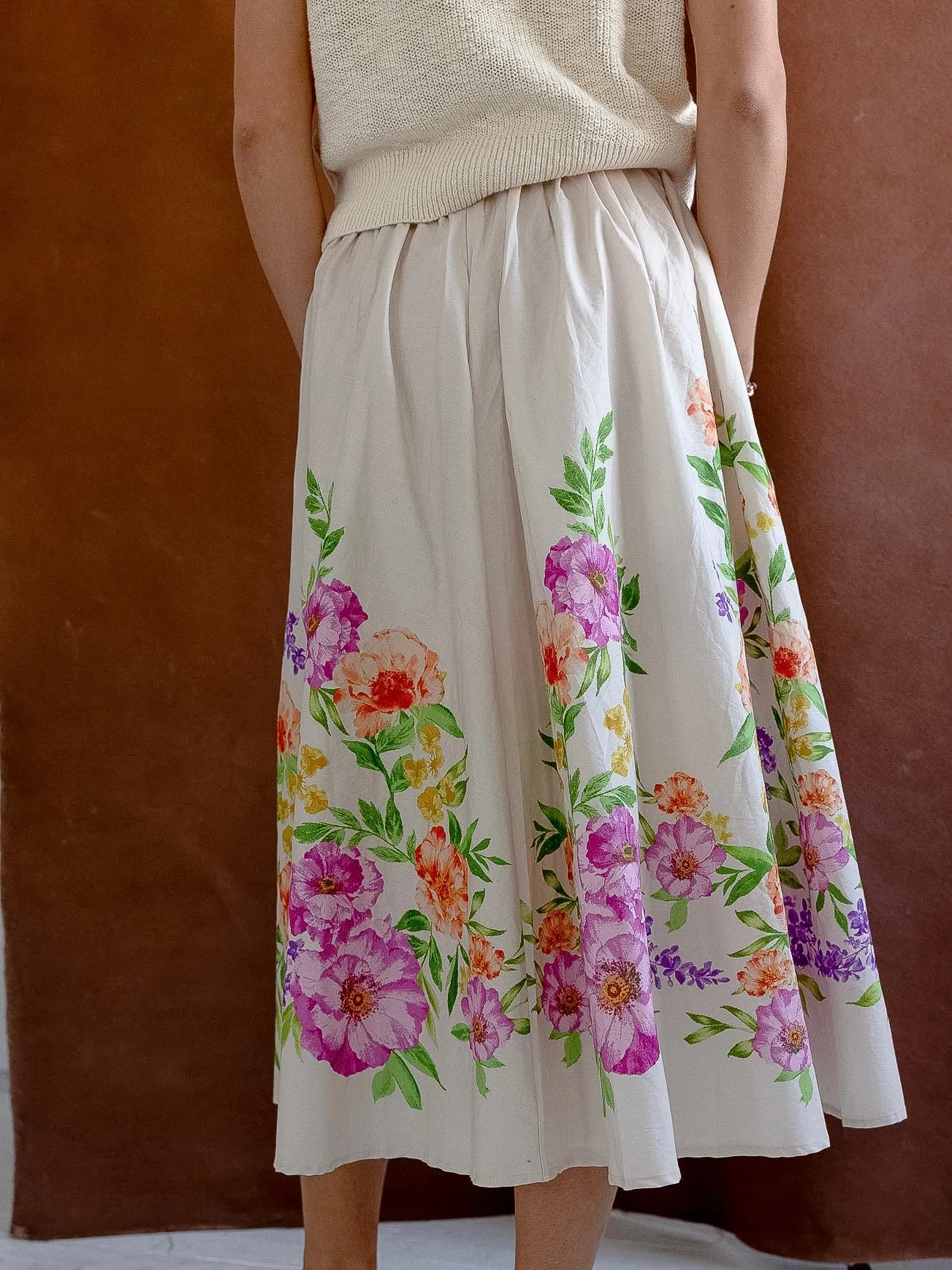 Veronica Floral Midi Skirt free style
