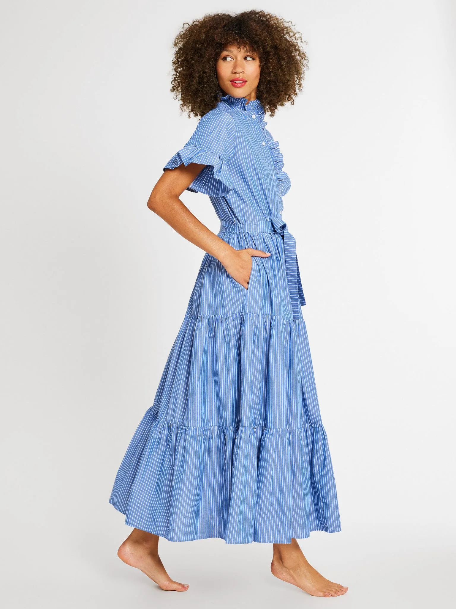Victoria Dress in Harbor Stripe sweet vibe