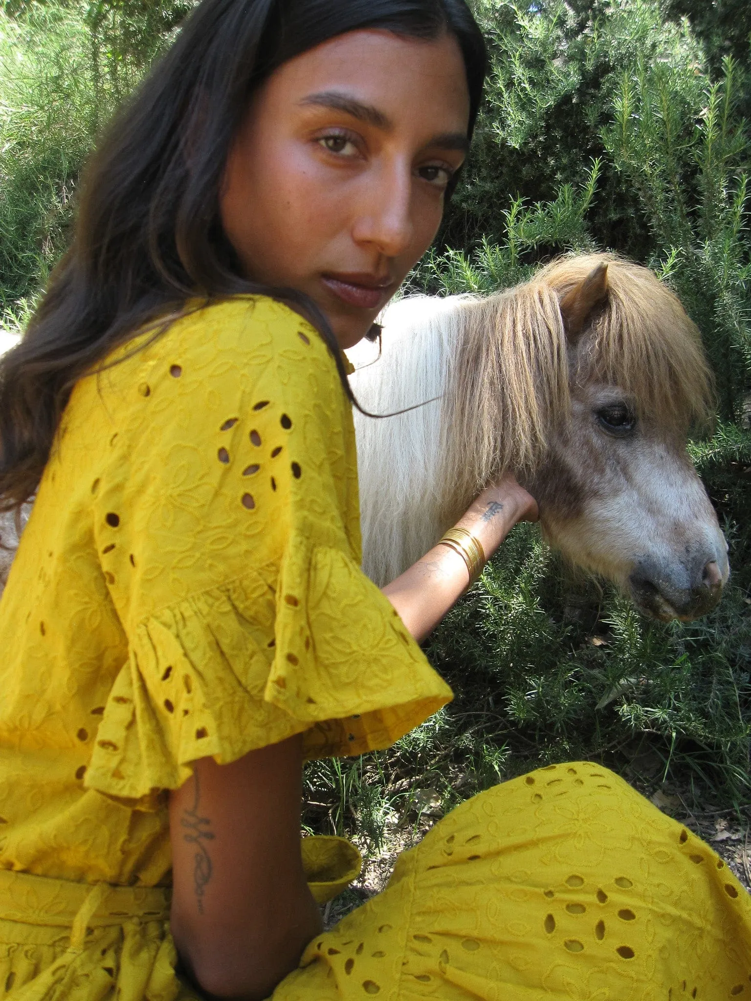 Victoria Dress in Marigold Eyelet casual days