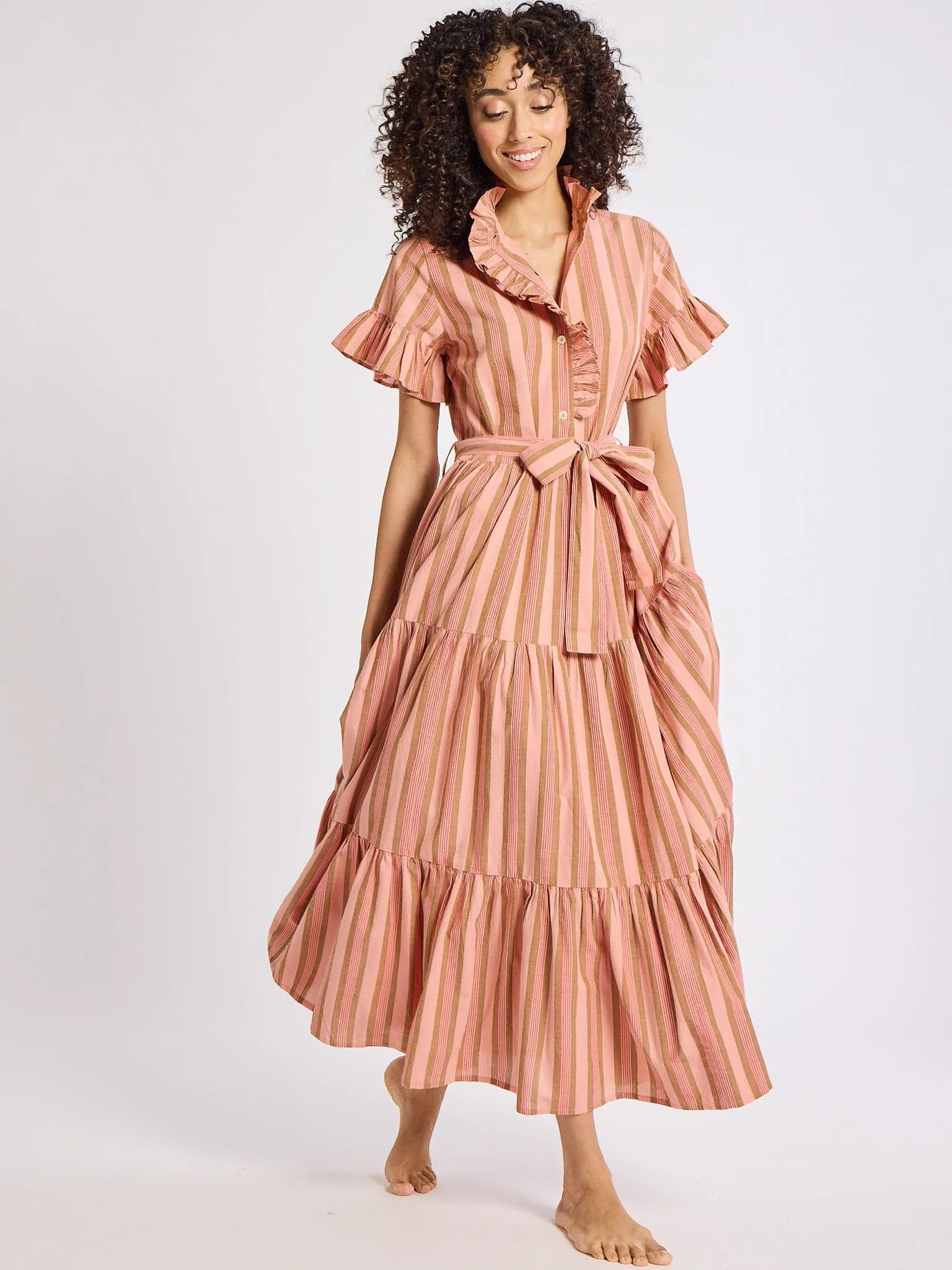 Victoria Dress in Santa Fe Stripe cultural vibe