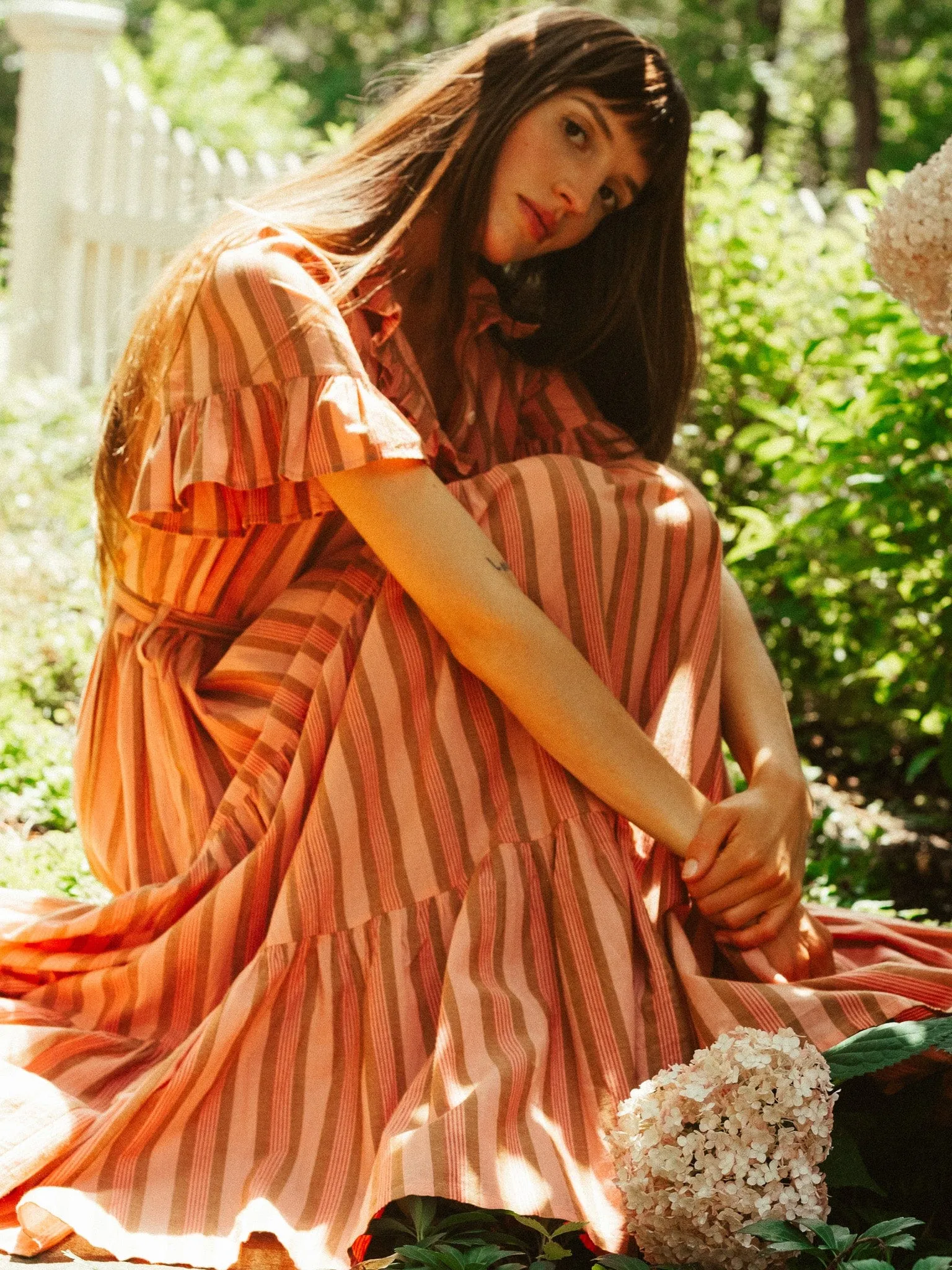 Victoria Dress in Santa Fe Stripe fun mode