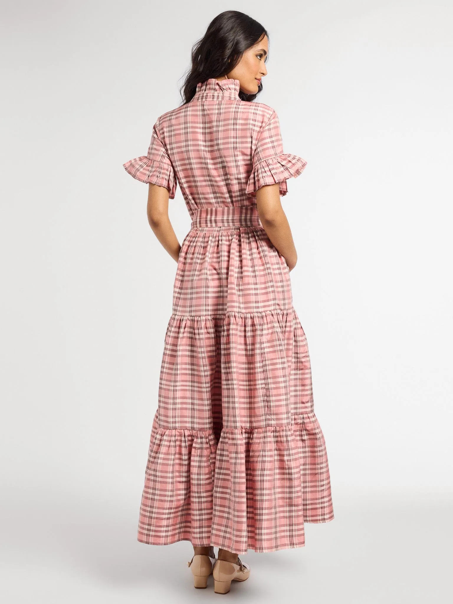 Victoria Dress in Sugarplum Taffeta easy chic