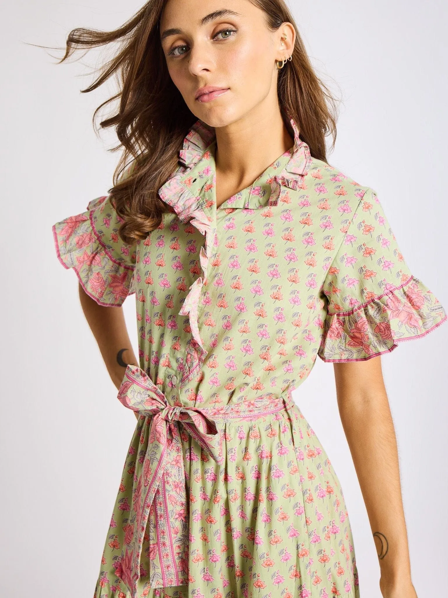 Victoria Dress in Tulip Print modern beauty