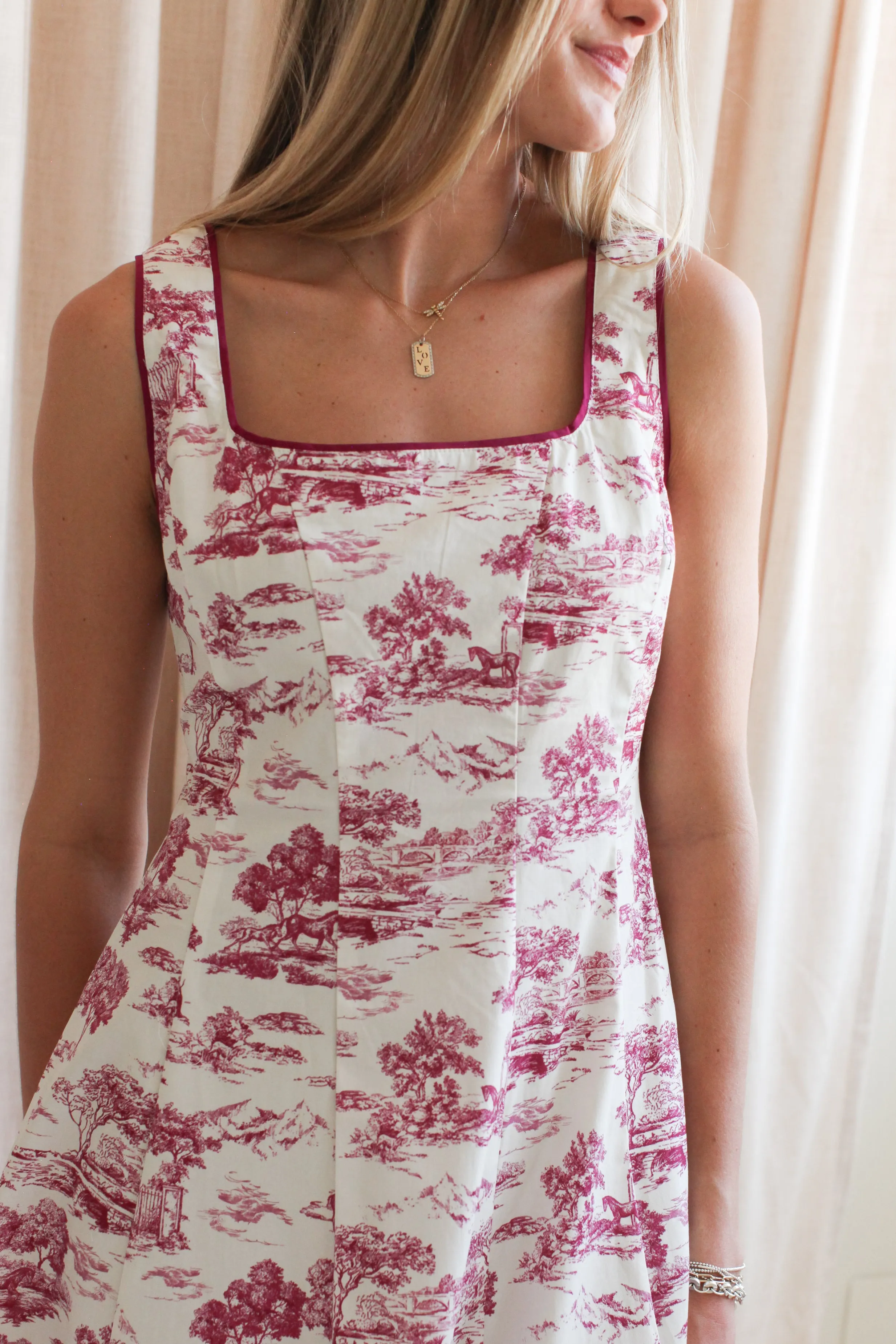 Vienna Toile Midi Dress daily glam