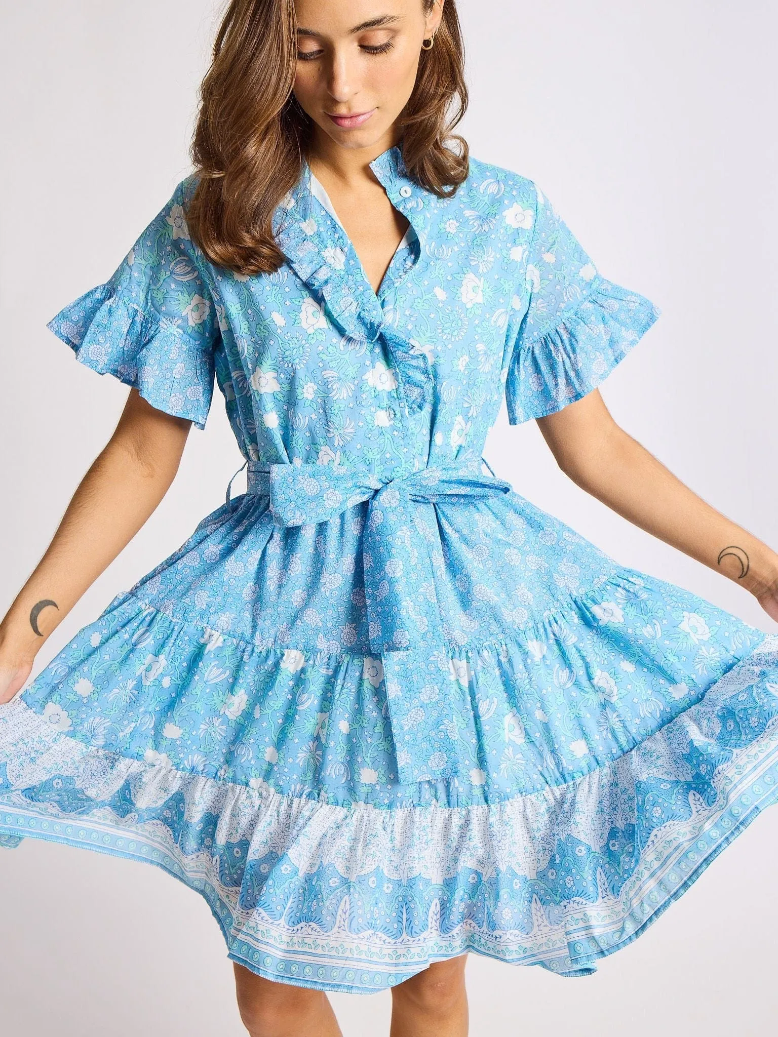 Violetta Dress in Charleston Floral modern edge