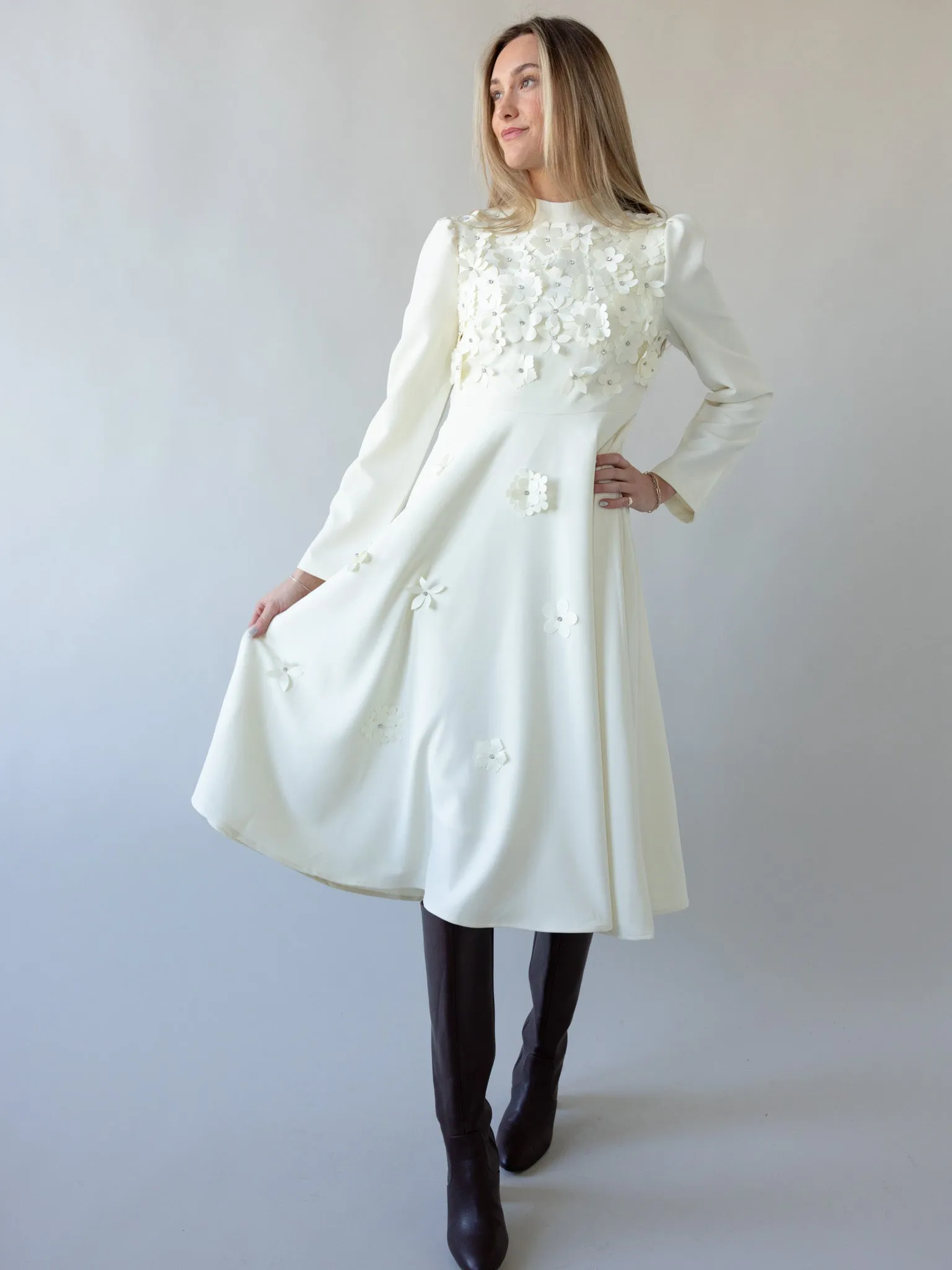 Vivian Petal Dress sleek edge
