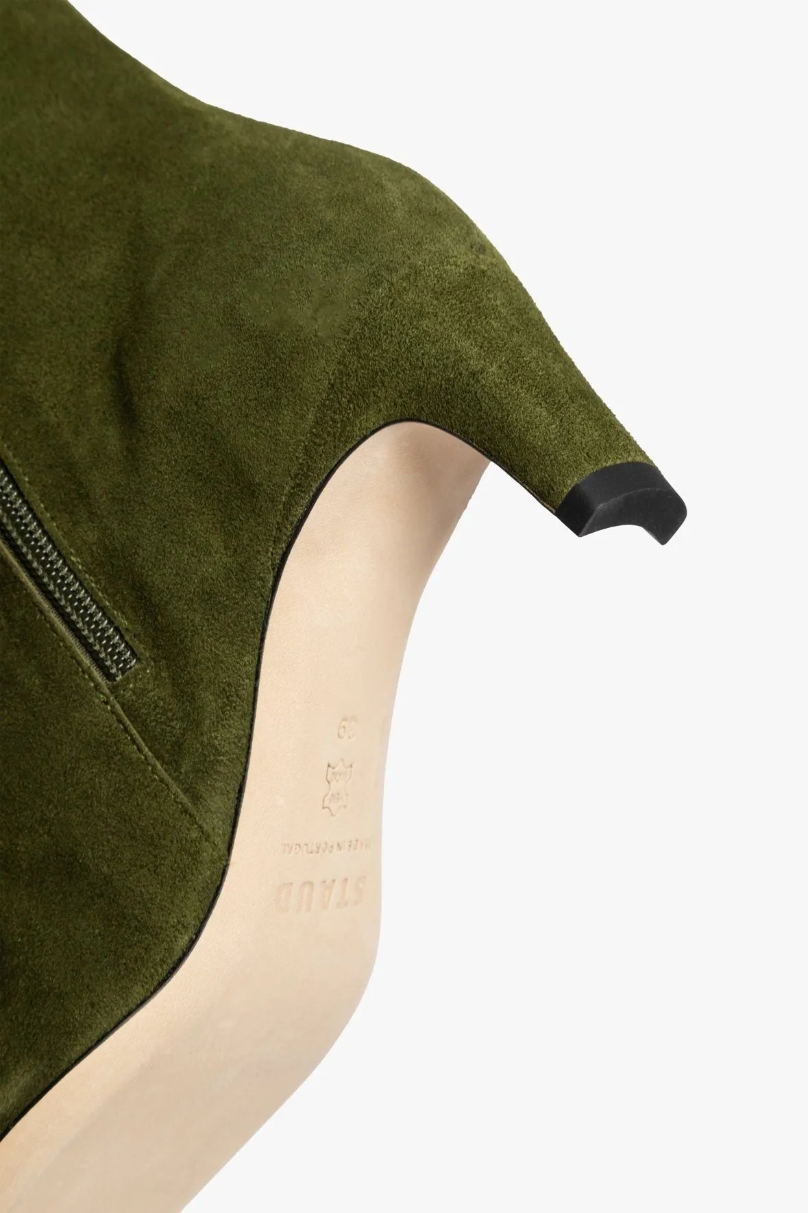 WALLY ANKLE BOOT | OLIVE SUEDE Durable leather