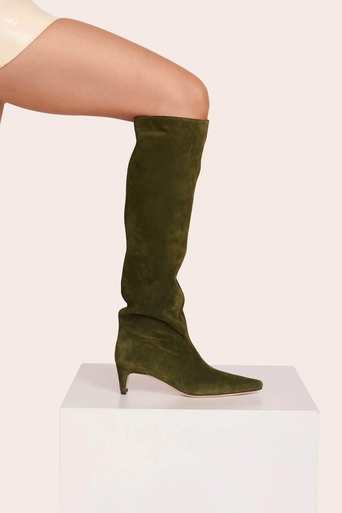 WALLY BOOT | OLIVE SUEDE Trend patch
