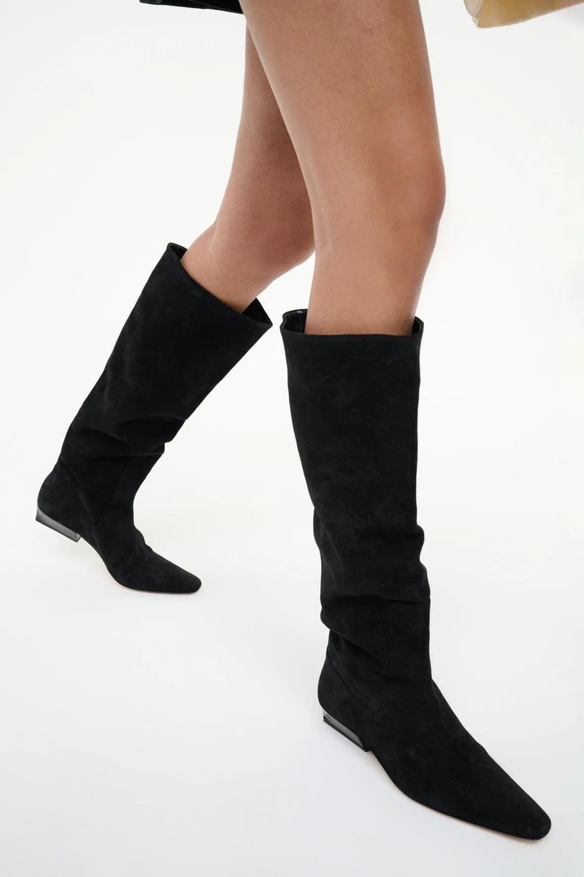 WALLY FLAT BOOT | BLACK SUEDE Guard tough