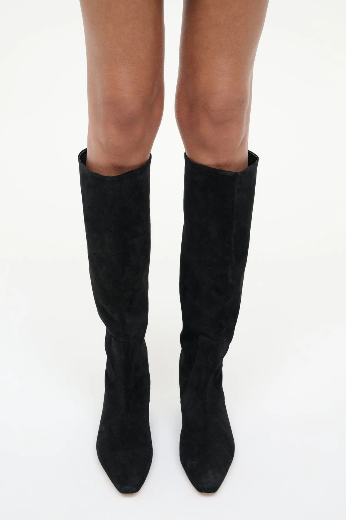 WALLY FLAT BOOT | BLACK SUEDE Shield feature