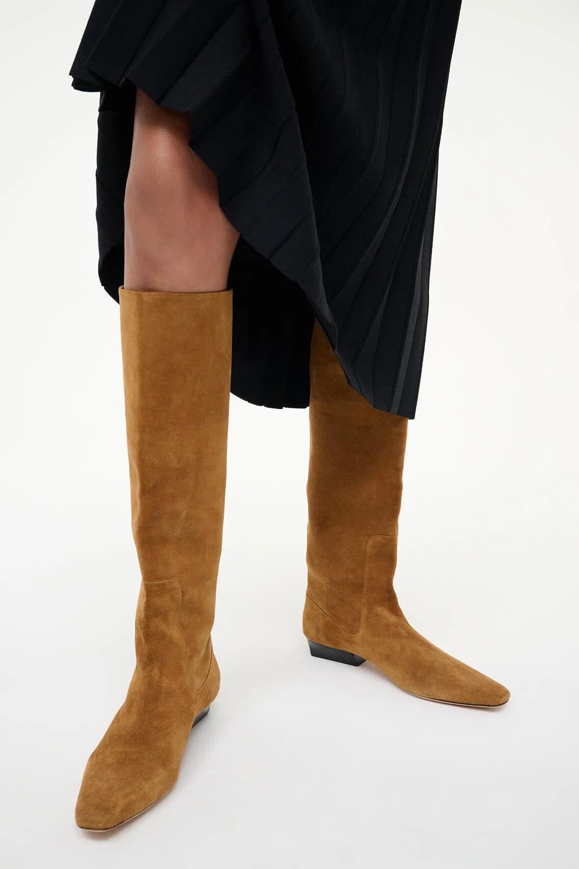WALLY FLAT BOOT | TAN SUEDE Shock absorb