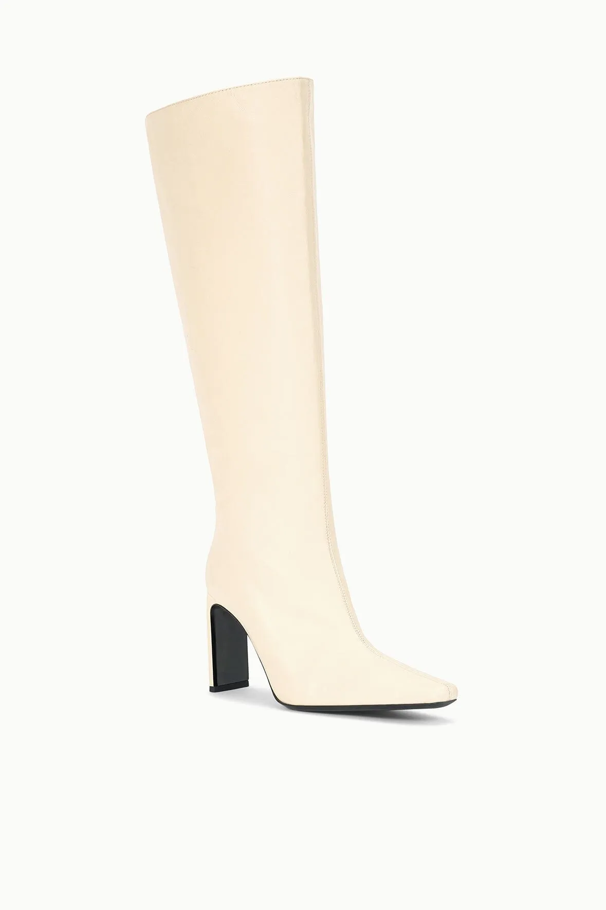 WALLY HIGH HEEL BOOT | CREAM Leather feel