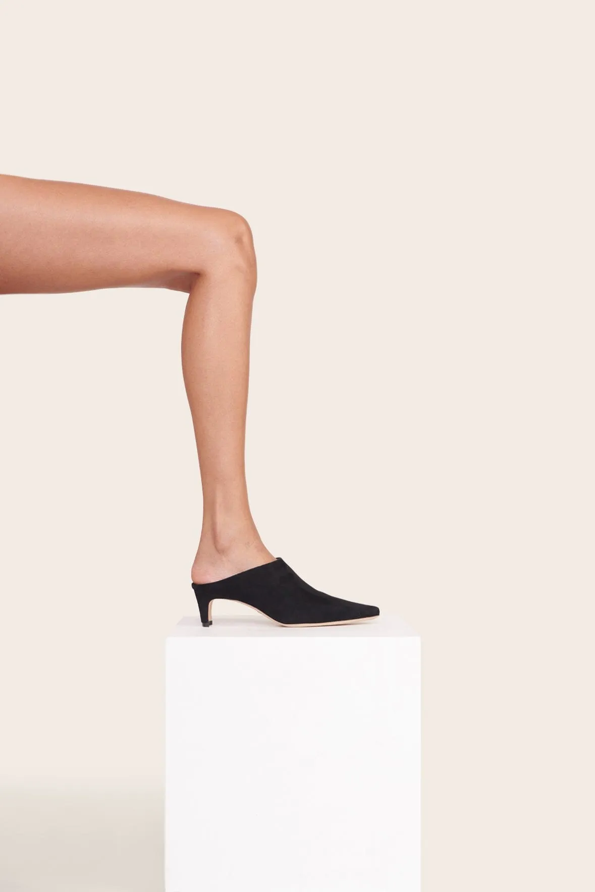 WALLY MULE | BLACK SUEDE soft neutrals