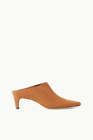 WALLY MULE | TAN SUEDE floral print