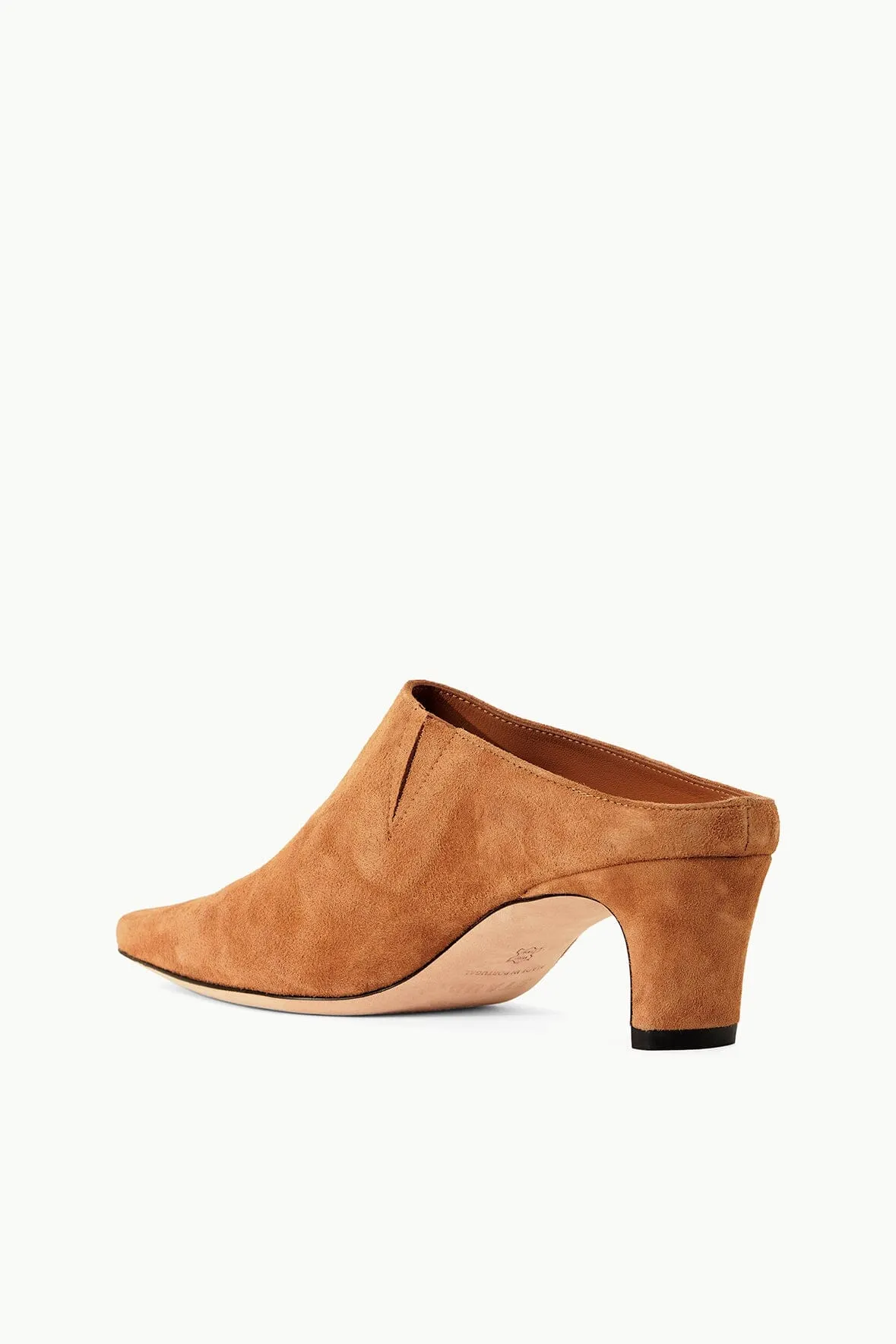 WALLY MULE | TAN SUEDE lace accent