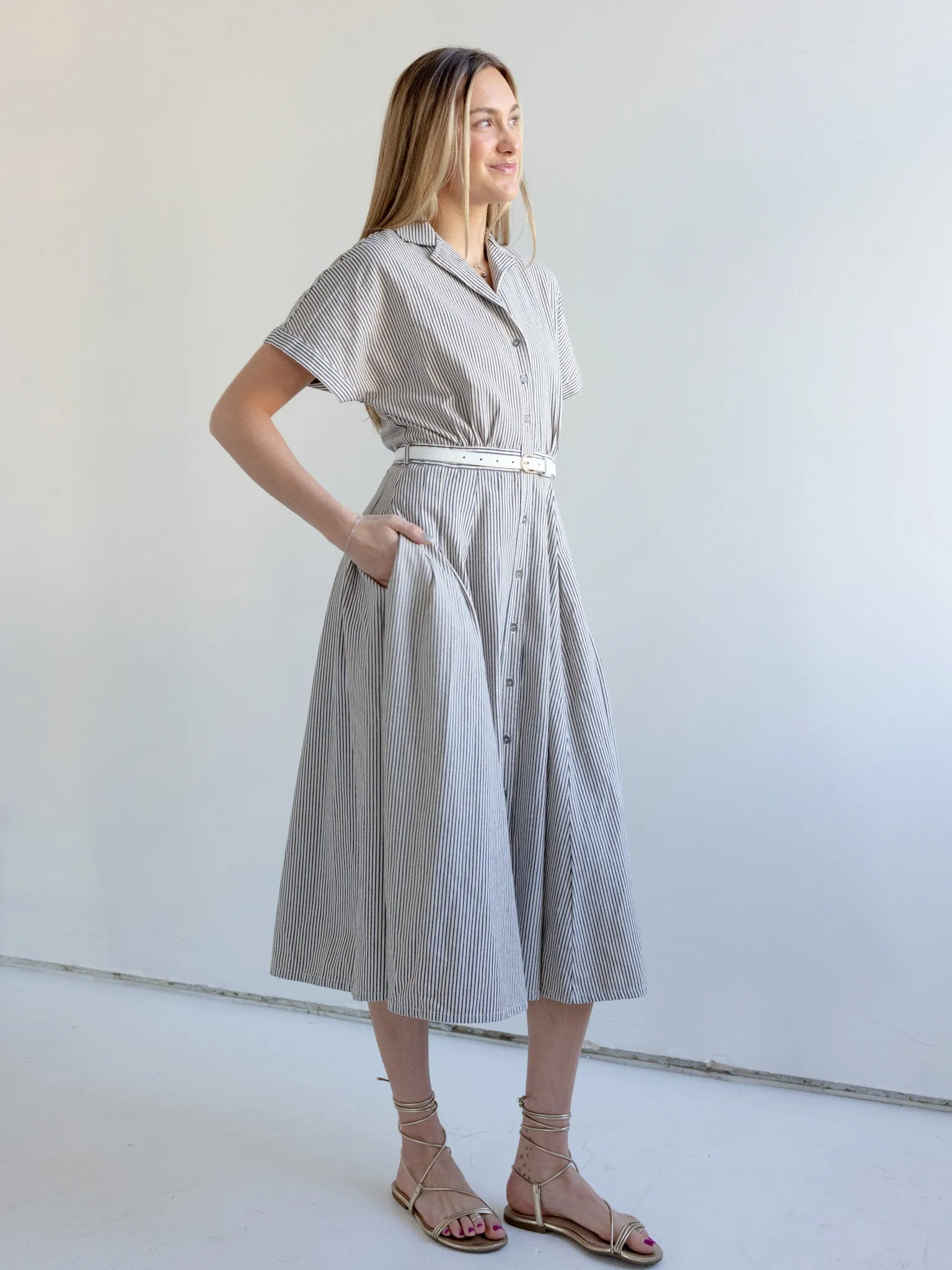 Waverley Stripe Dress cool vibe