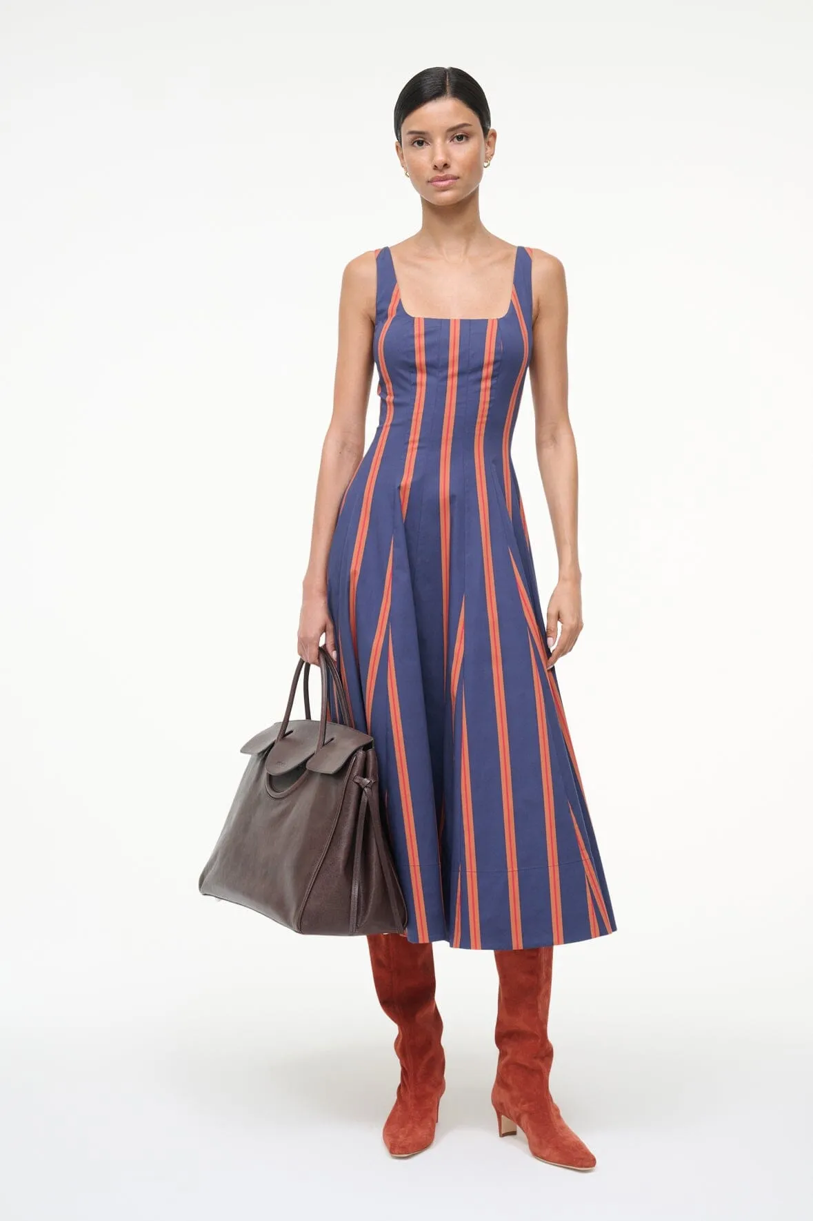 WELLS DRESS | RAILROAD STRIPE mood tone