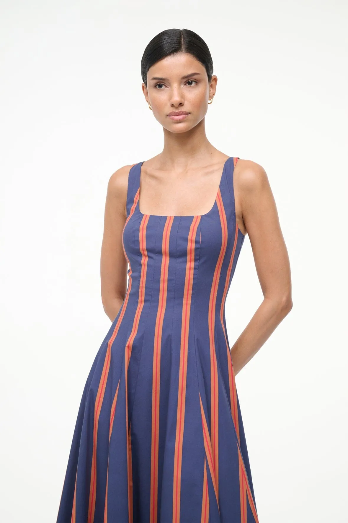 WELLS DRESS | RAILROAD STRIPE modern muse