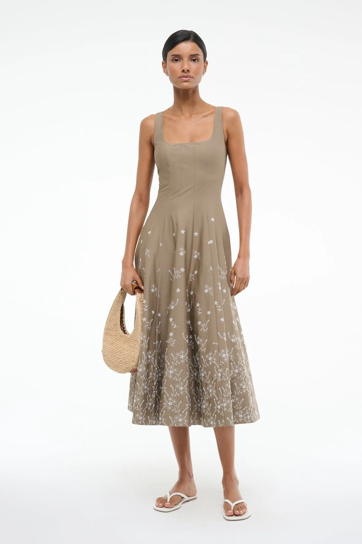 WELLS DRESS | TAUPE EMBROIDERY mood wear