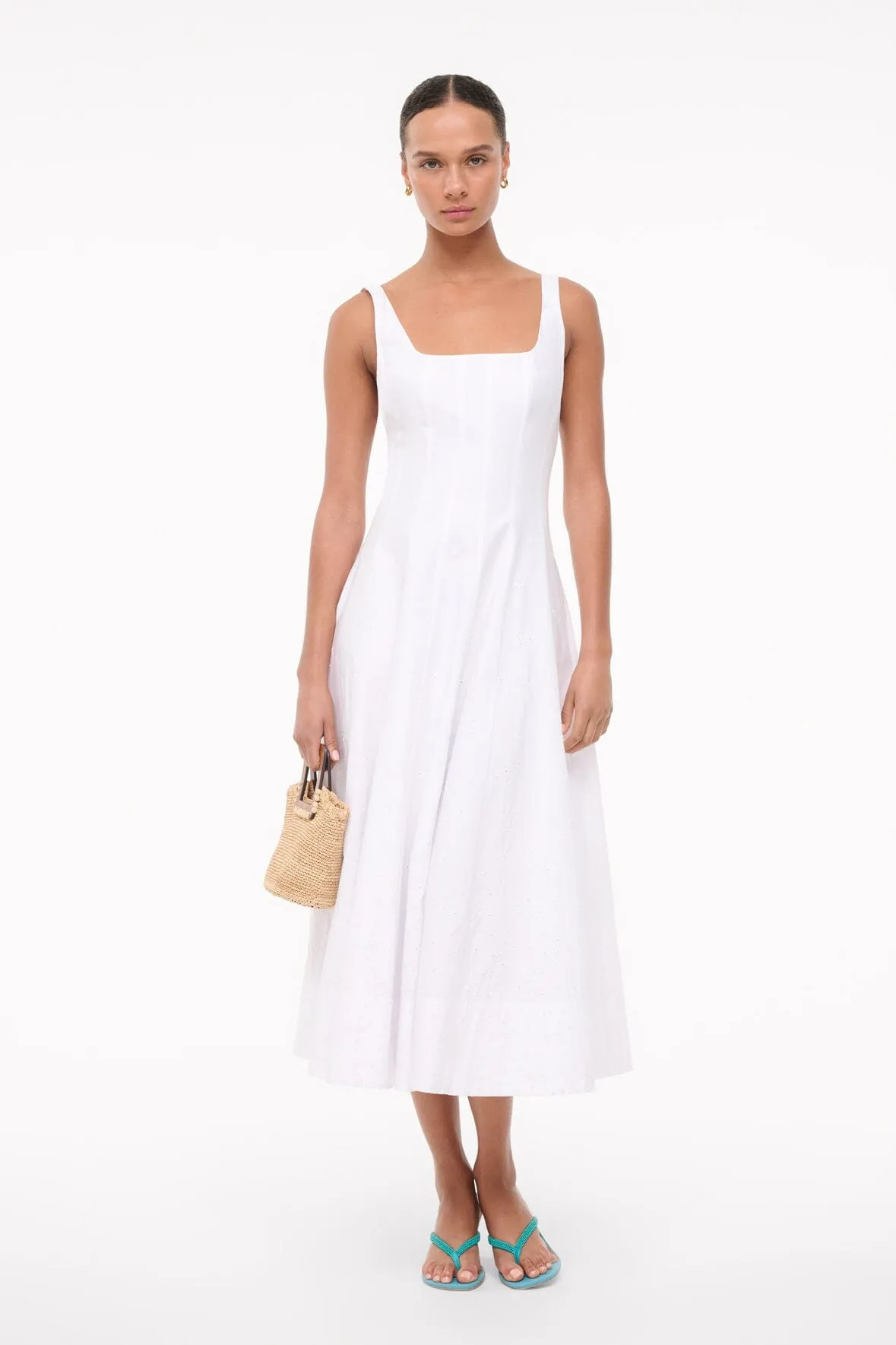 WELLS DRESS | WHITE EMBROIDERY lighthearted tone