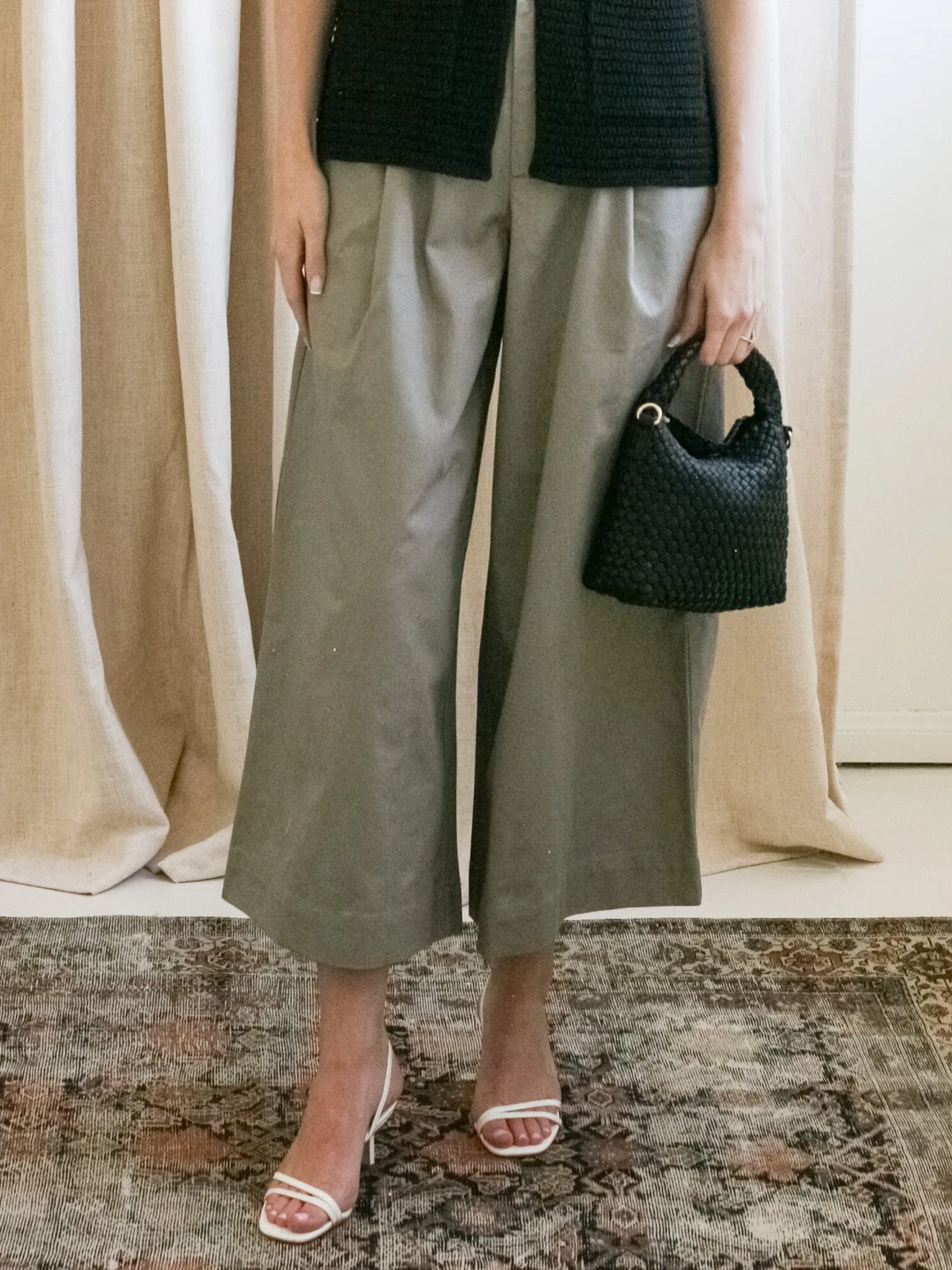 Wendy Wide Leg Pant - Stone sport vibe