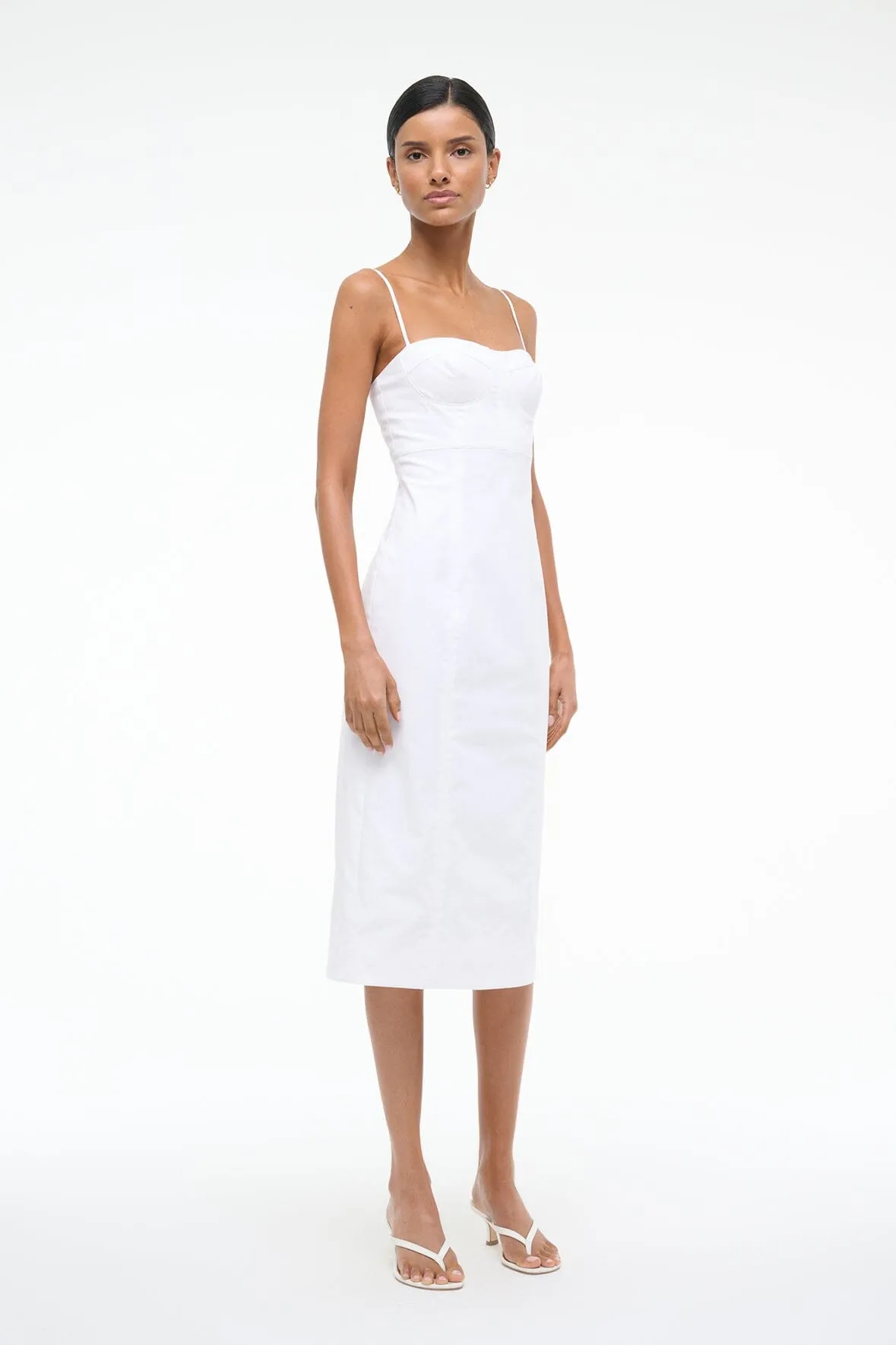 WHITNEY DRESS | WHITE trend fit