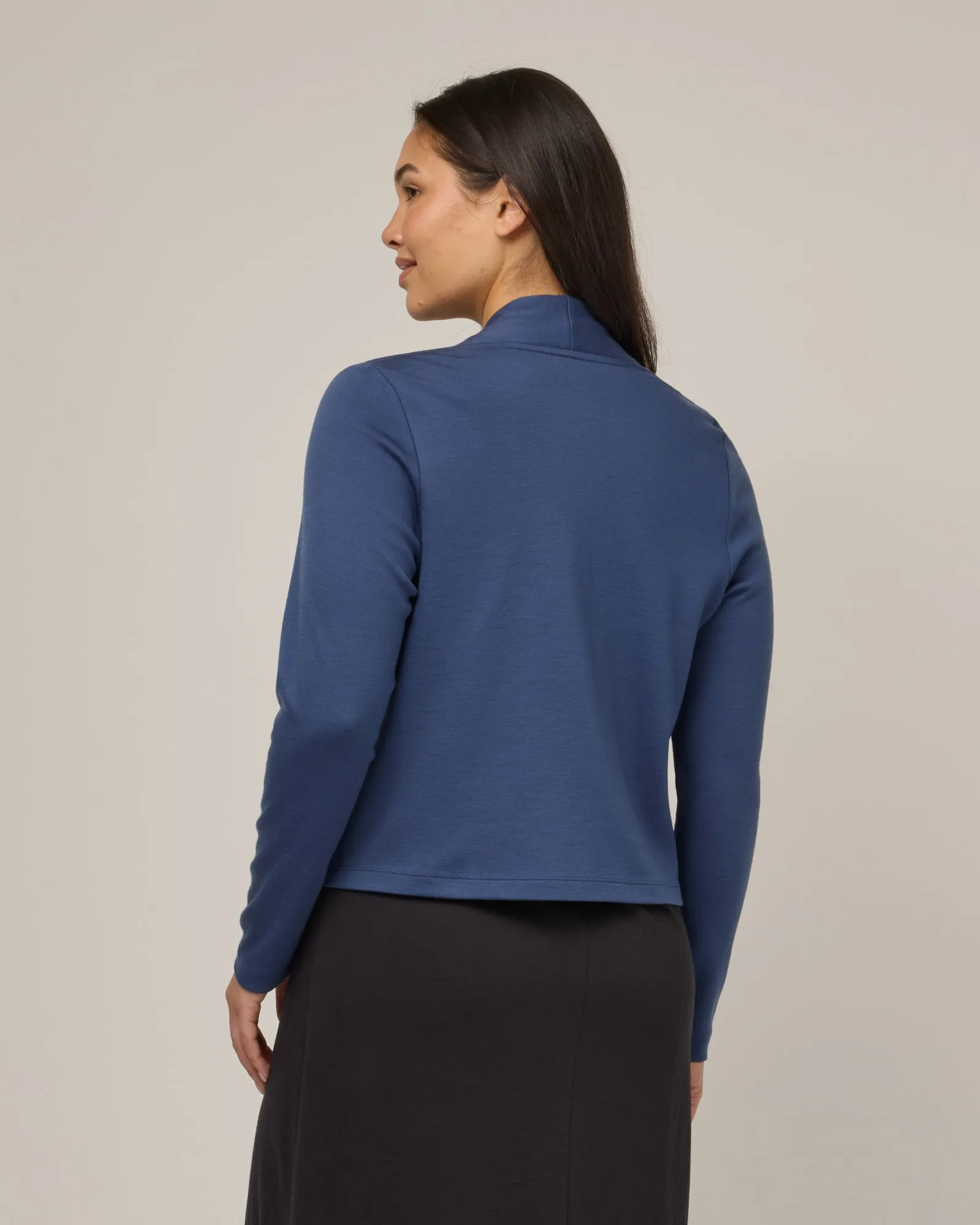 Winona Crop Cardigan morning throw