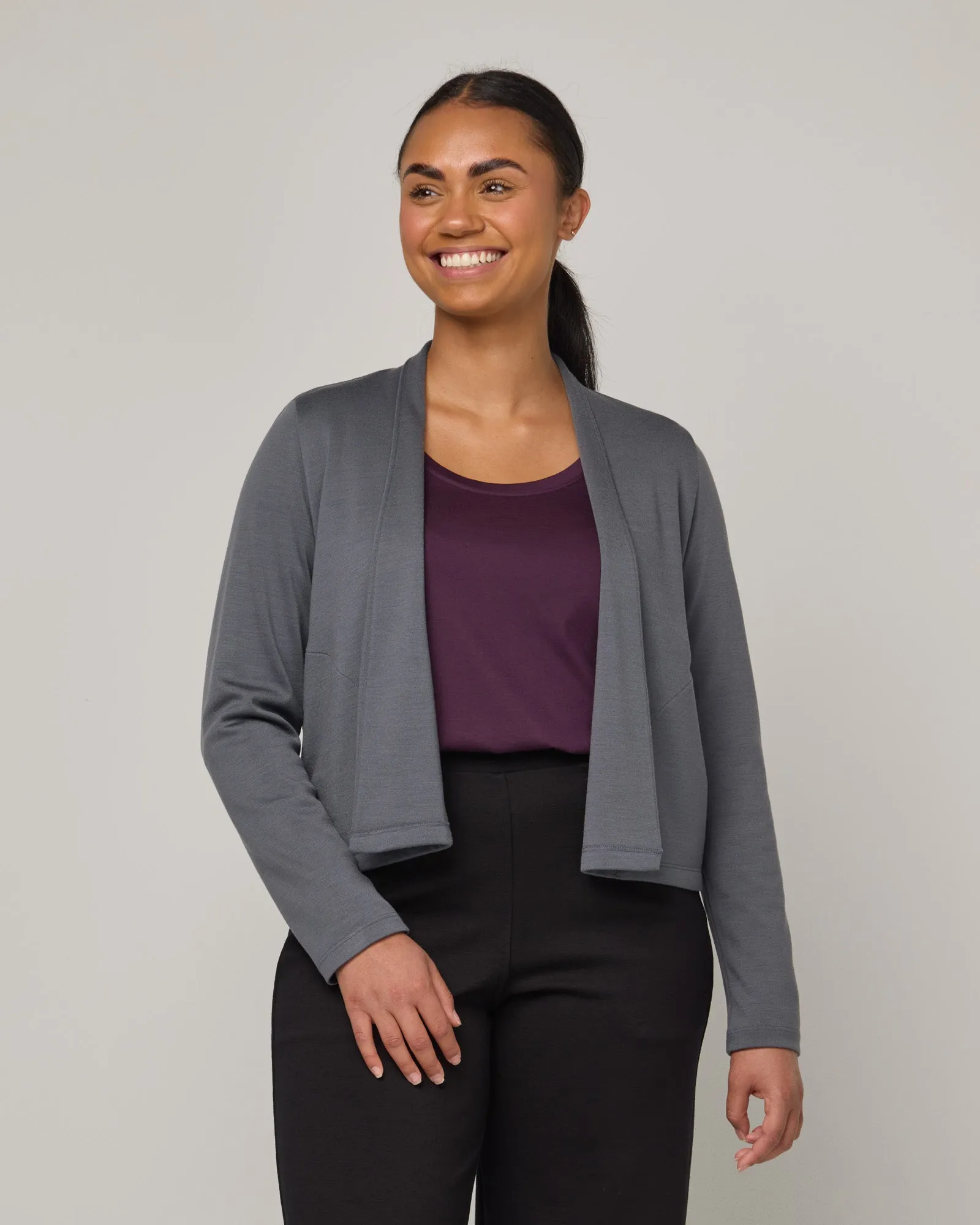 Winona Crop Cardigan indoor comfort