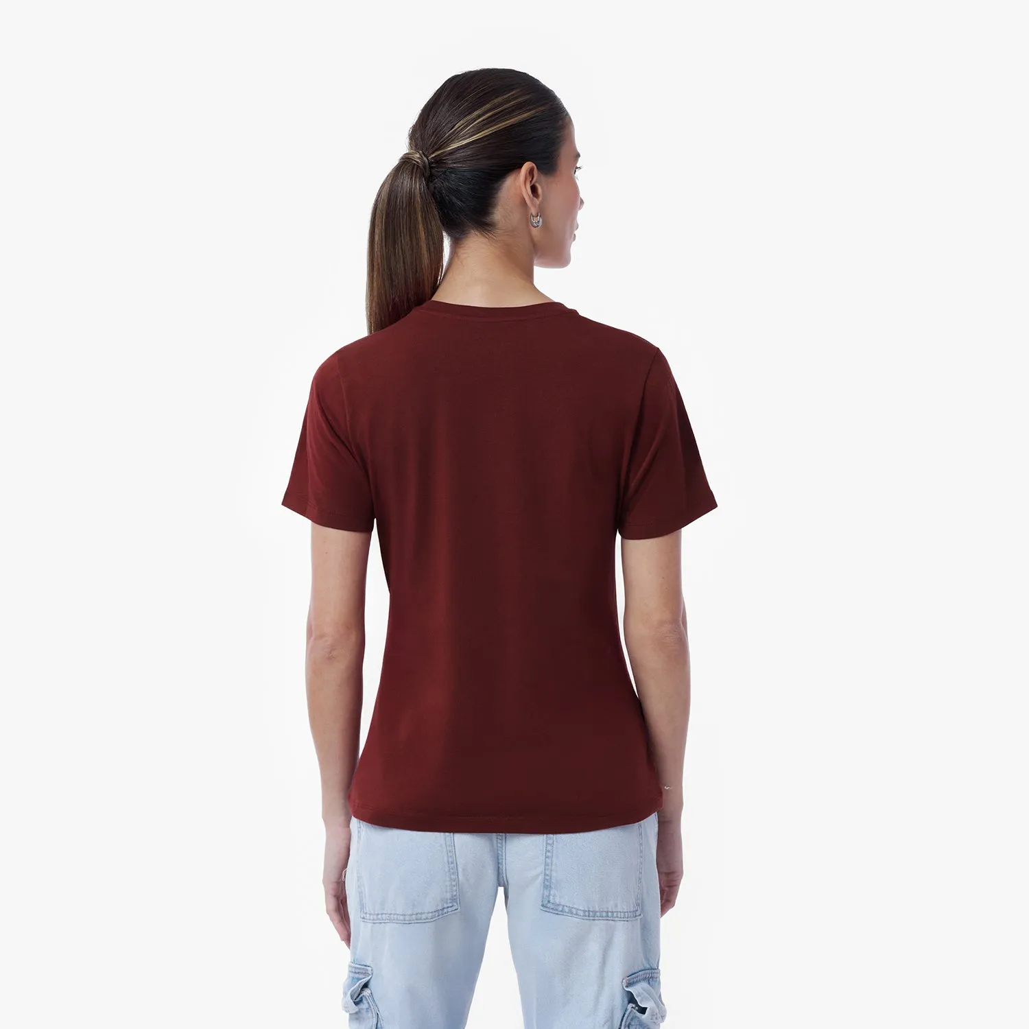 Women's Crew Neck Jersey T-Shirt smooth stretch