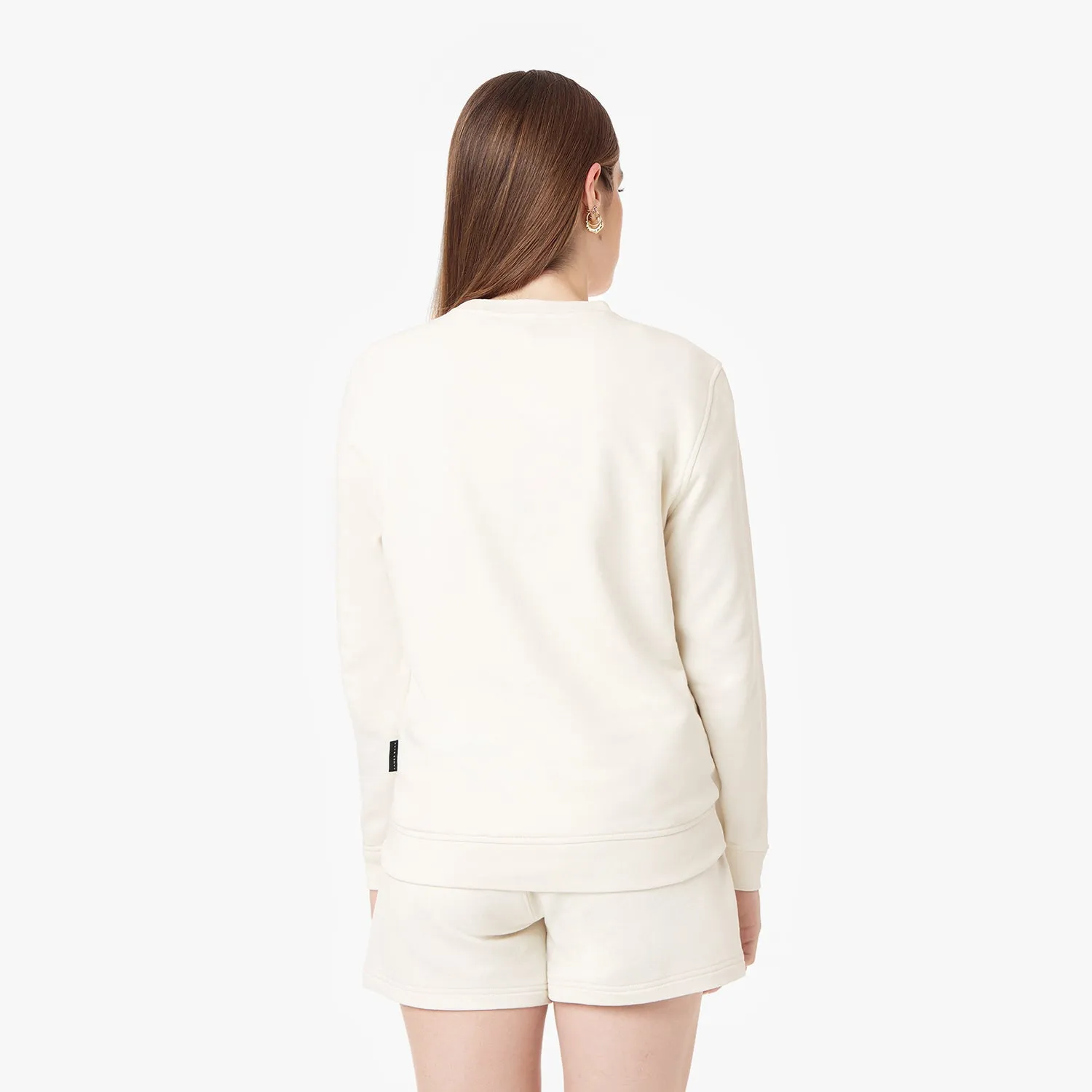 Women's French Terry Crew Neck Sweatshirt Safe wrap