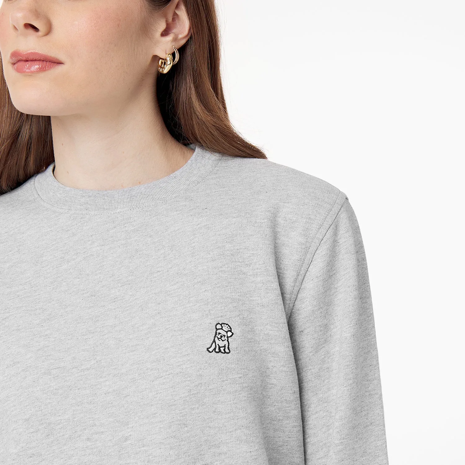 Women's French Terry Crew Neck Sweatshirt Outdoor fit